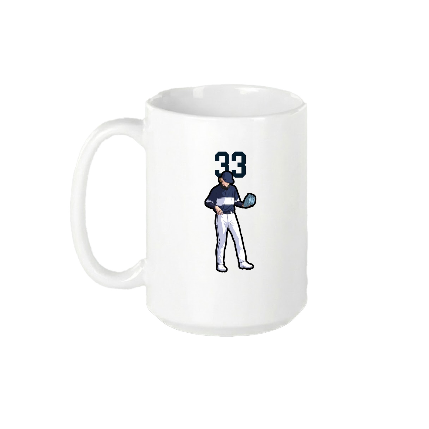 15oz Coffee Mug — Number Top in White