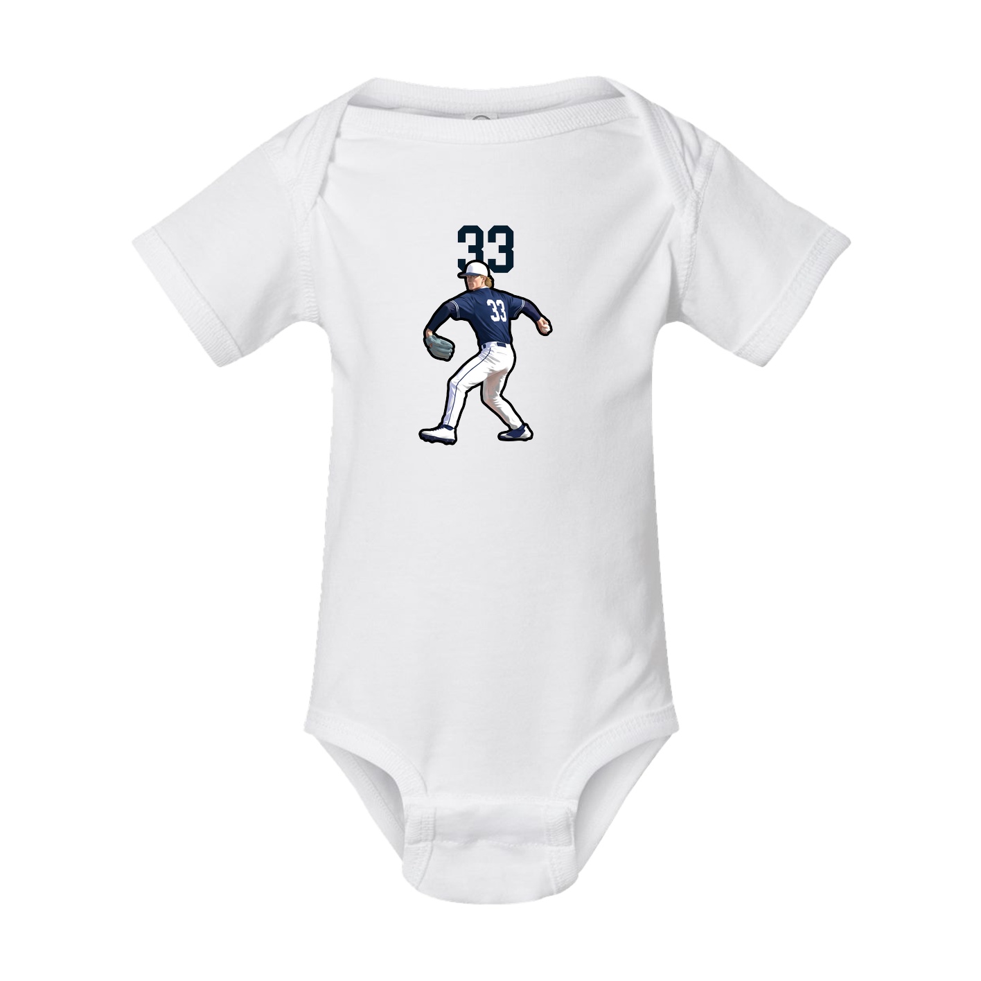 Baby Onesie — Number Top in White