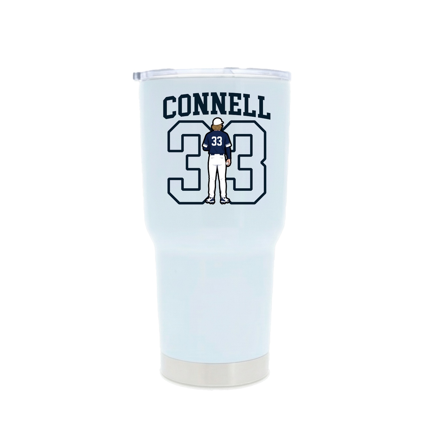 30oz Stainless Steel Tumbler — Shirsey in White