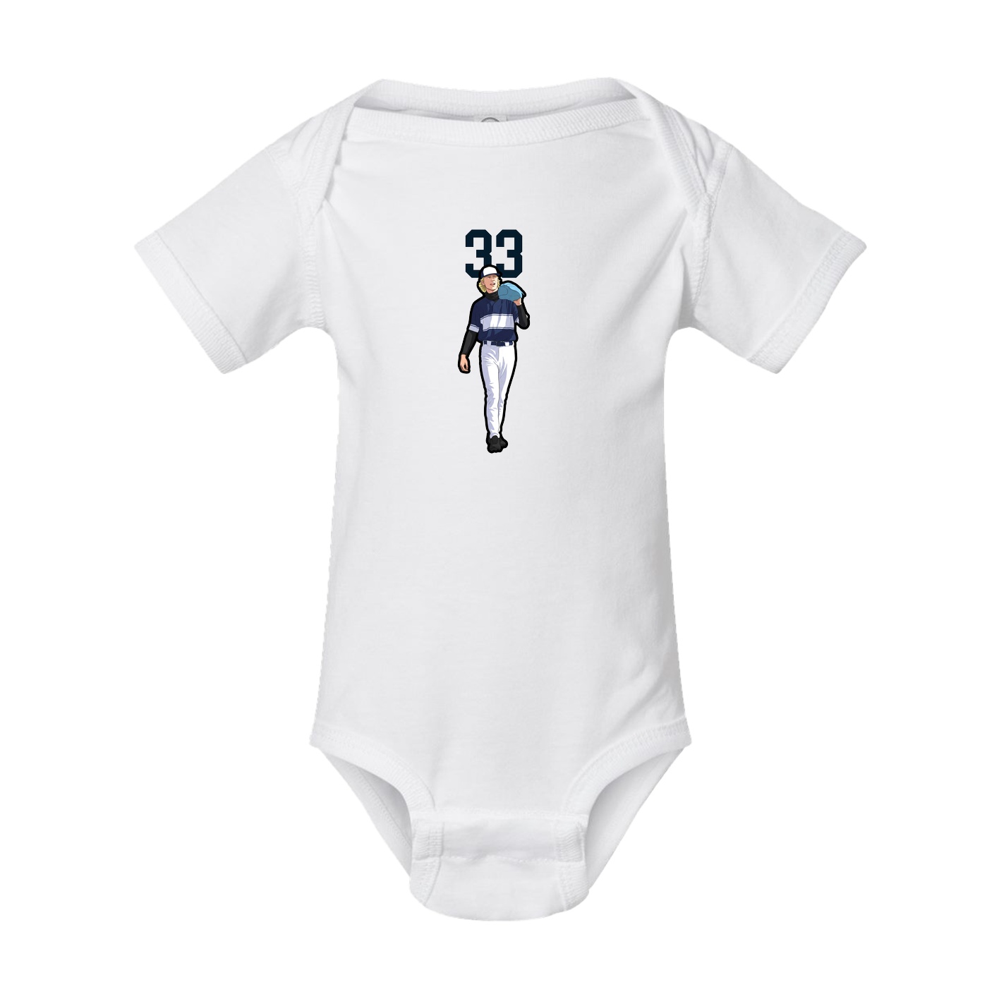 Baby Onesie — Number Top in White