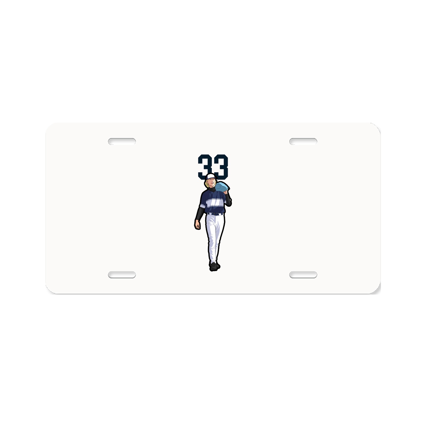 License Plate — Number Top in Classic