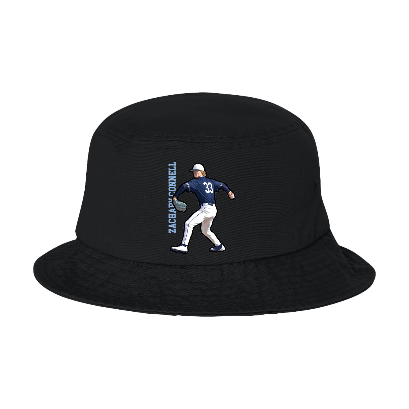 Bucket Cap — Name Vertical in Black