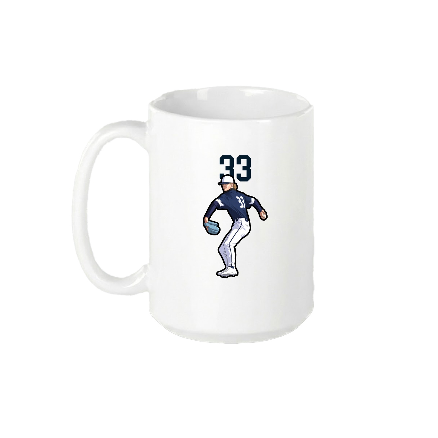 15oz Coffee Mug — Number Top in White