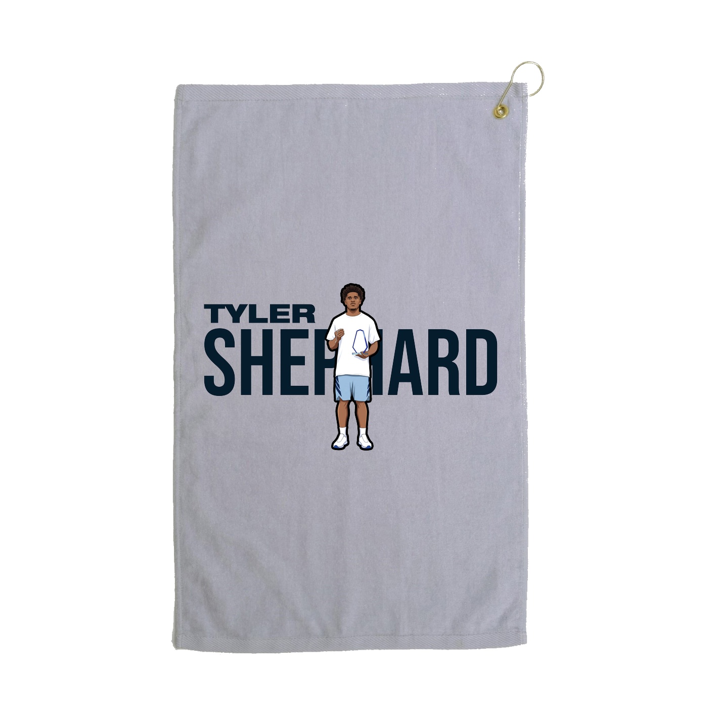 Golf Towel — Player Name in Grey