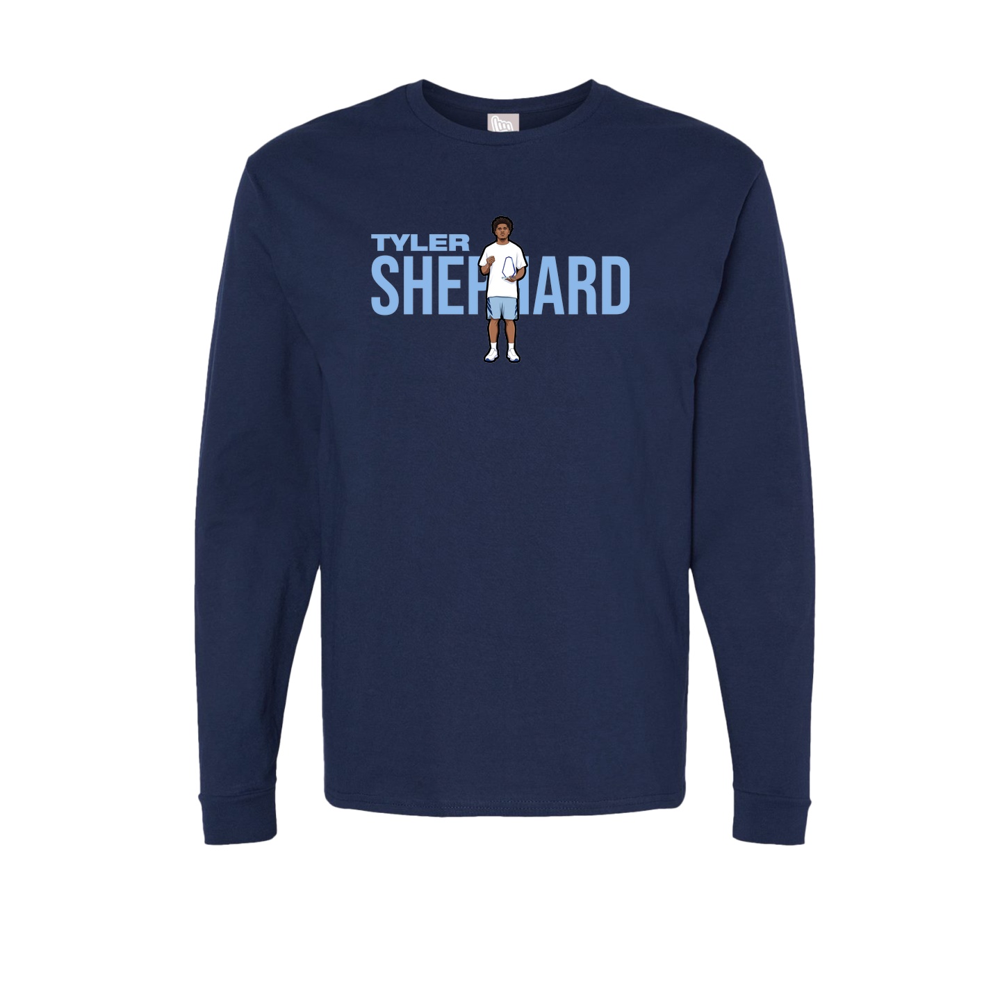 Long Sleeve Tee — Player Name in Navy