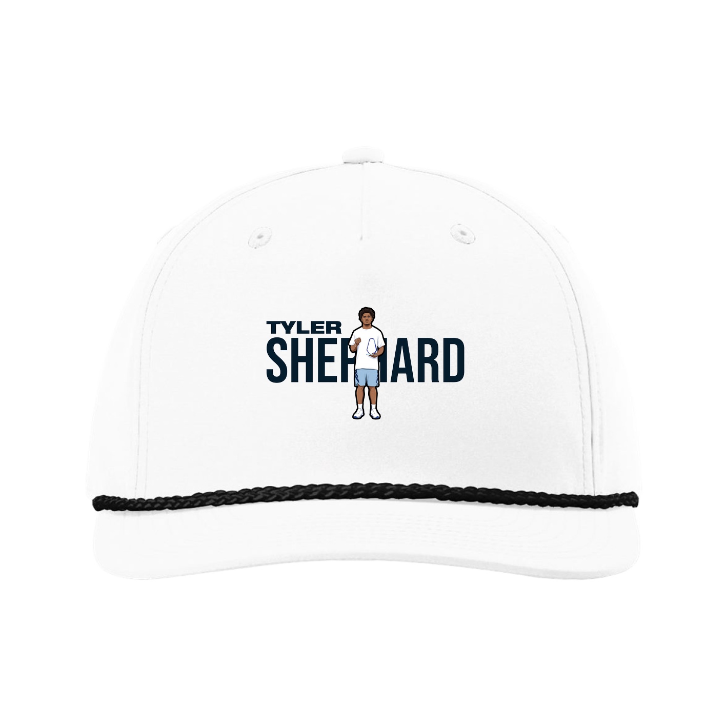 Five-Panel Classic Rope Cap — Player Name in White