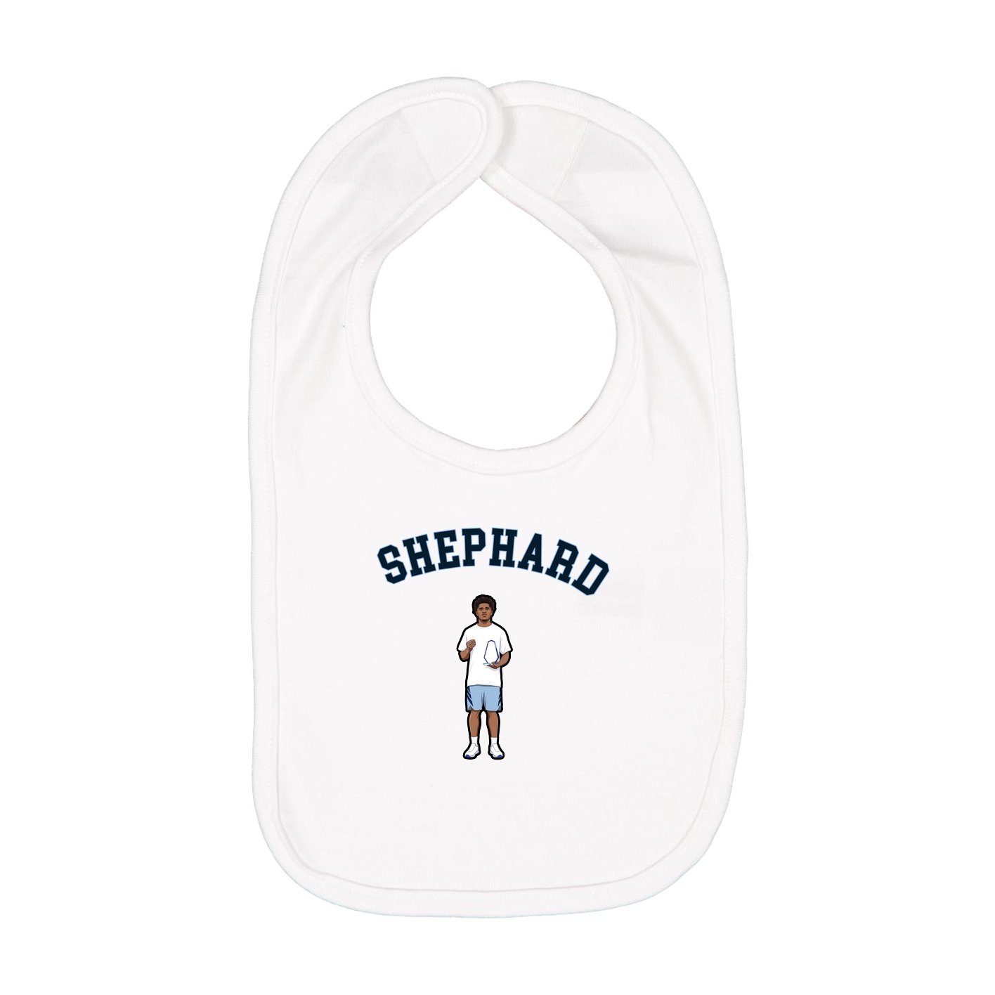 Infant Bib — Shirsey Arch in White