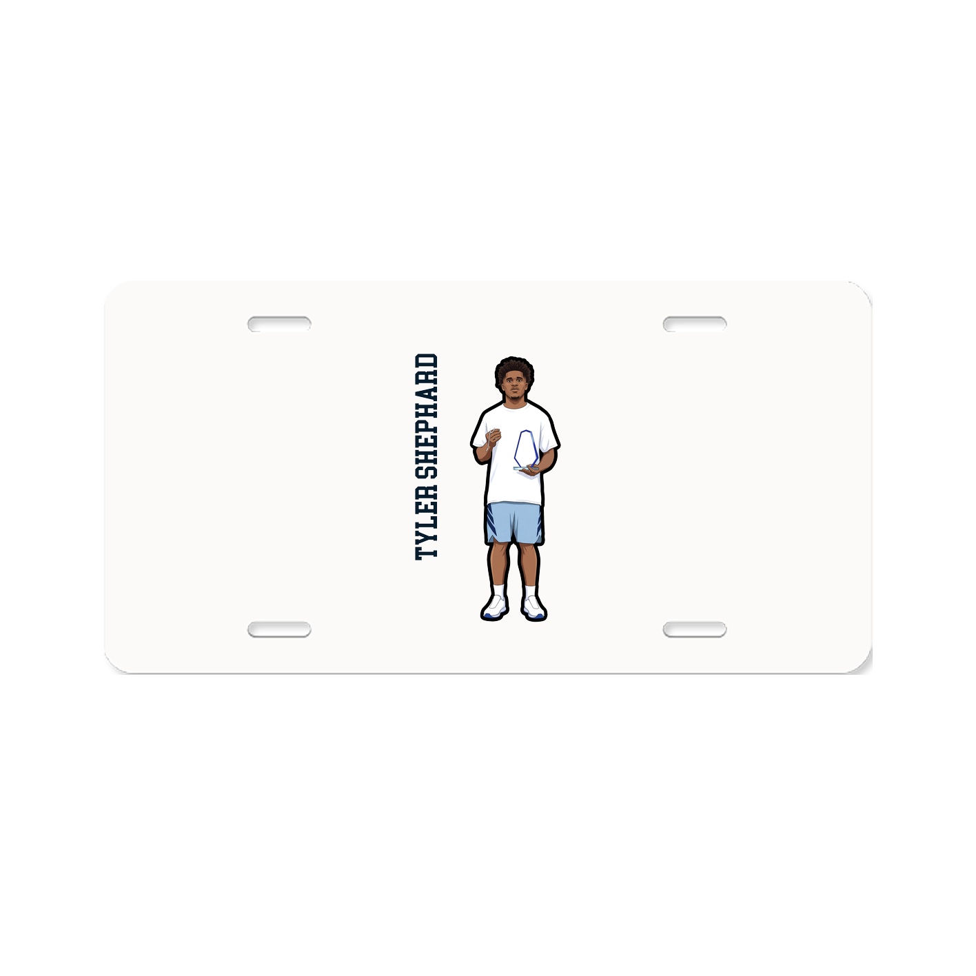 License Plate — Name Vertical in Classic