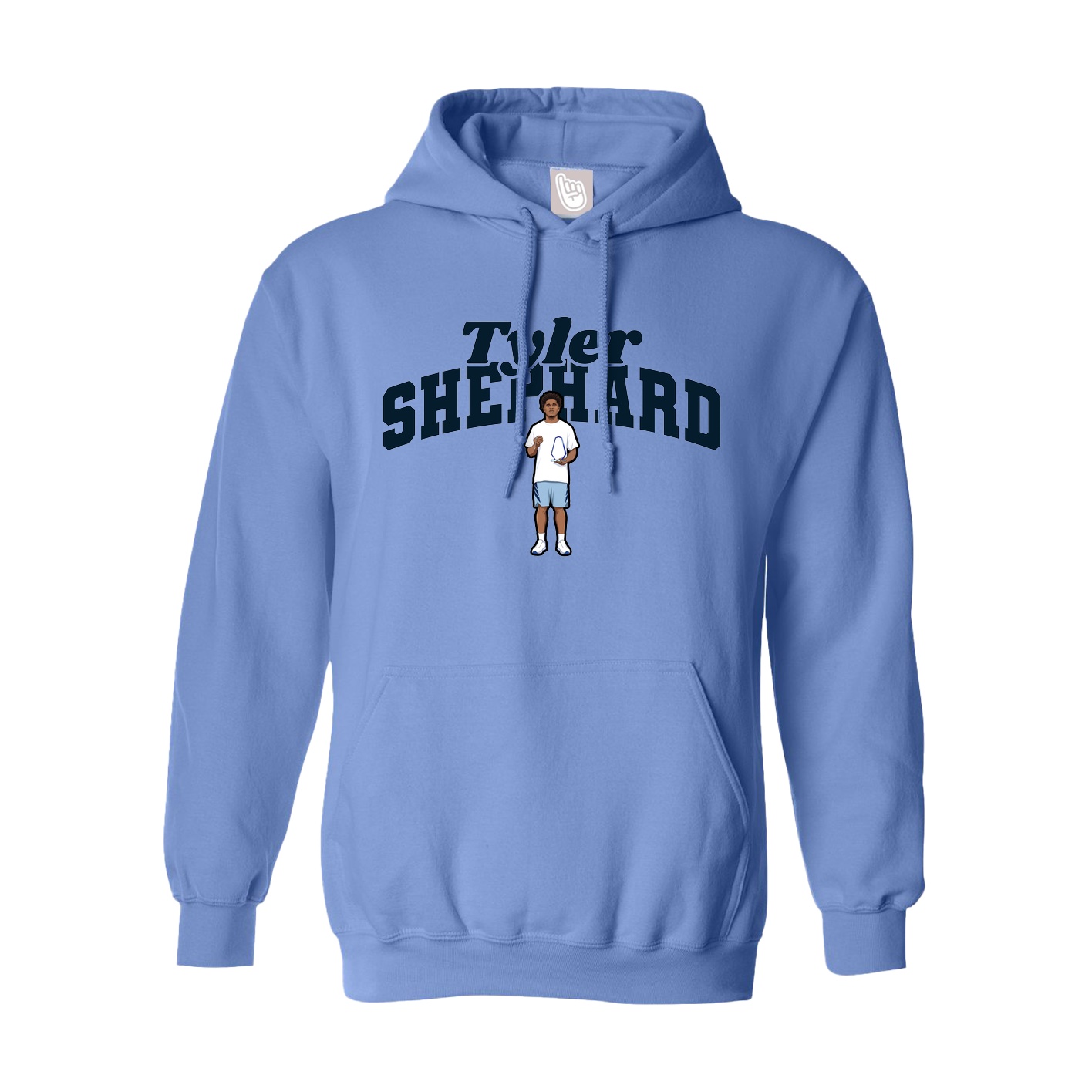 Youth Hoodie — Signature Arch in Powder Blue