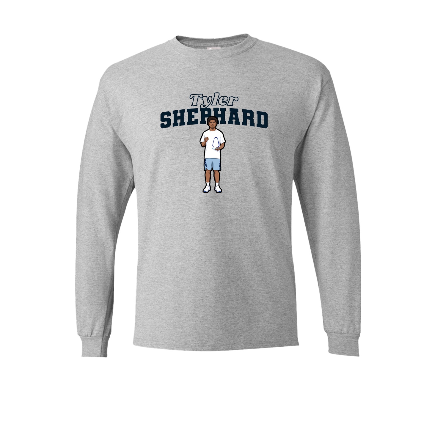 Long Sleeve Tee — Name Arch in Grey