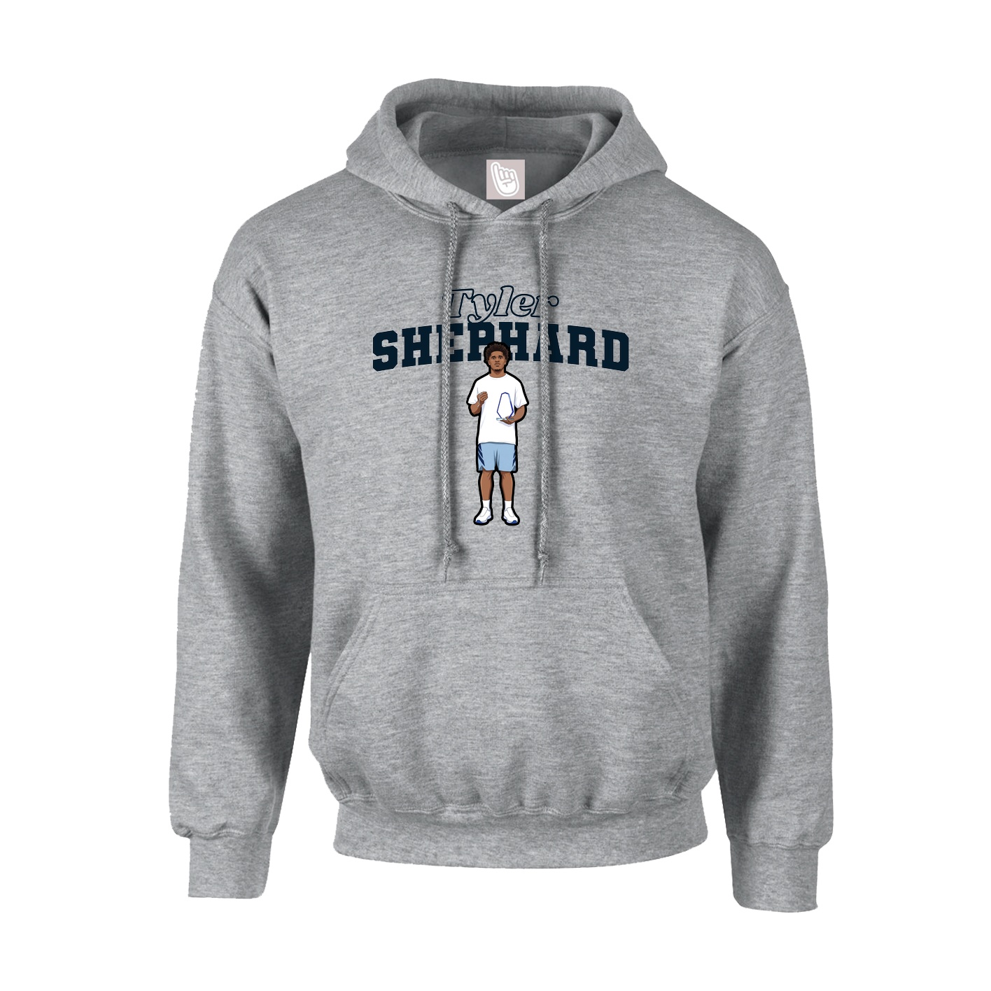 Youth Hoodie — Name Arch in Grey