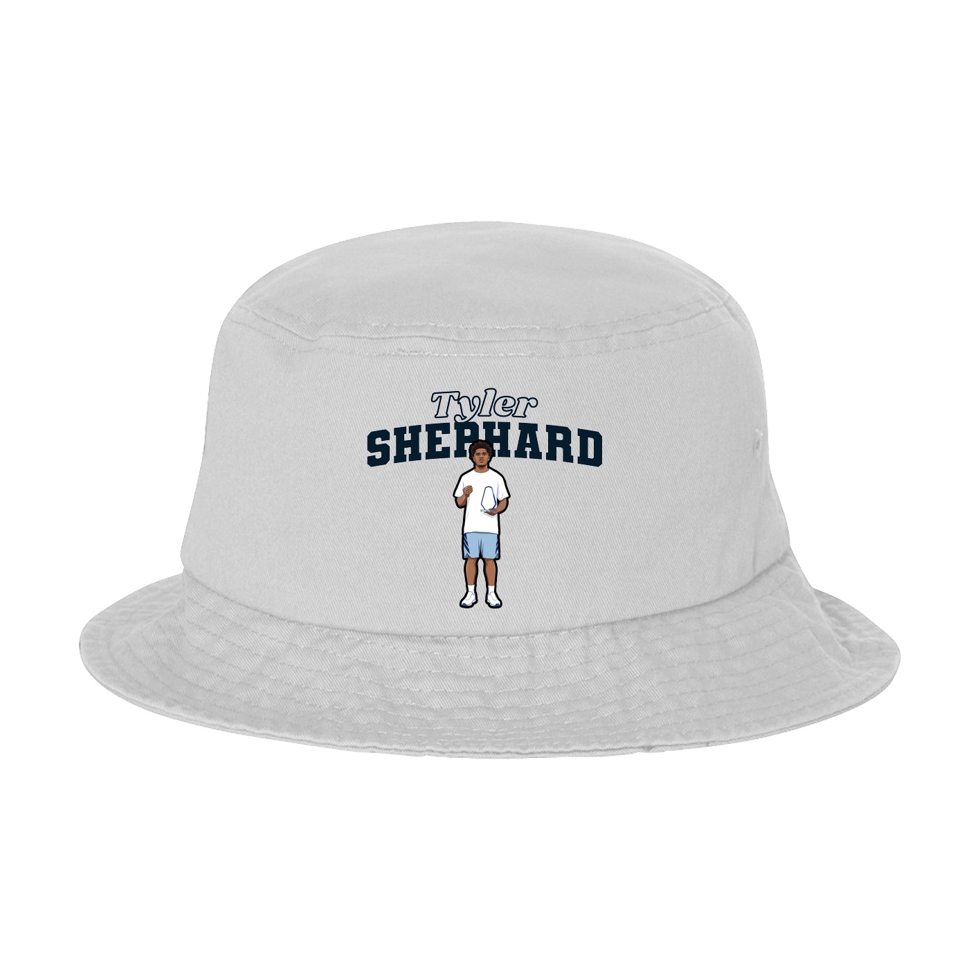 Bucket Cap — Name Arch in White