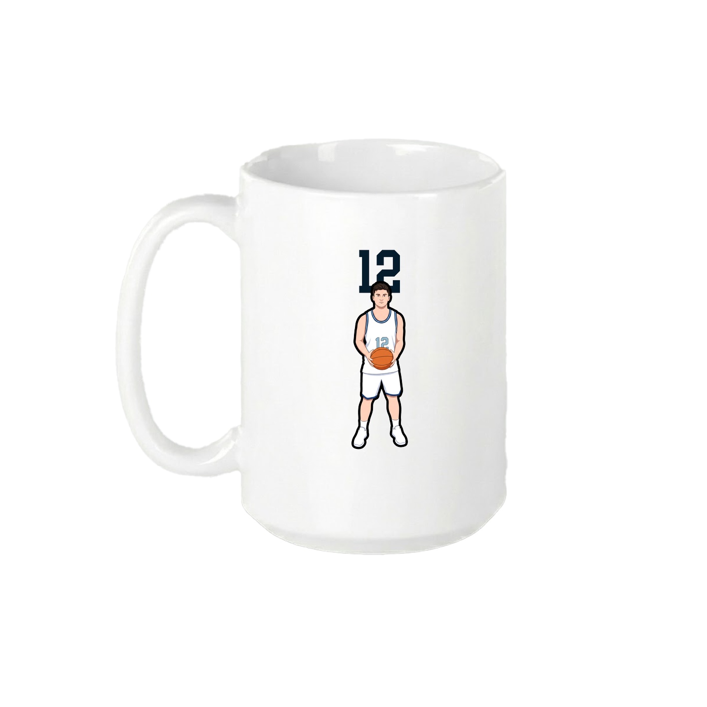 15oz Coffee Mug — Number Top in White