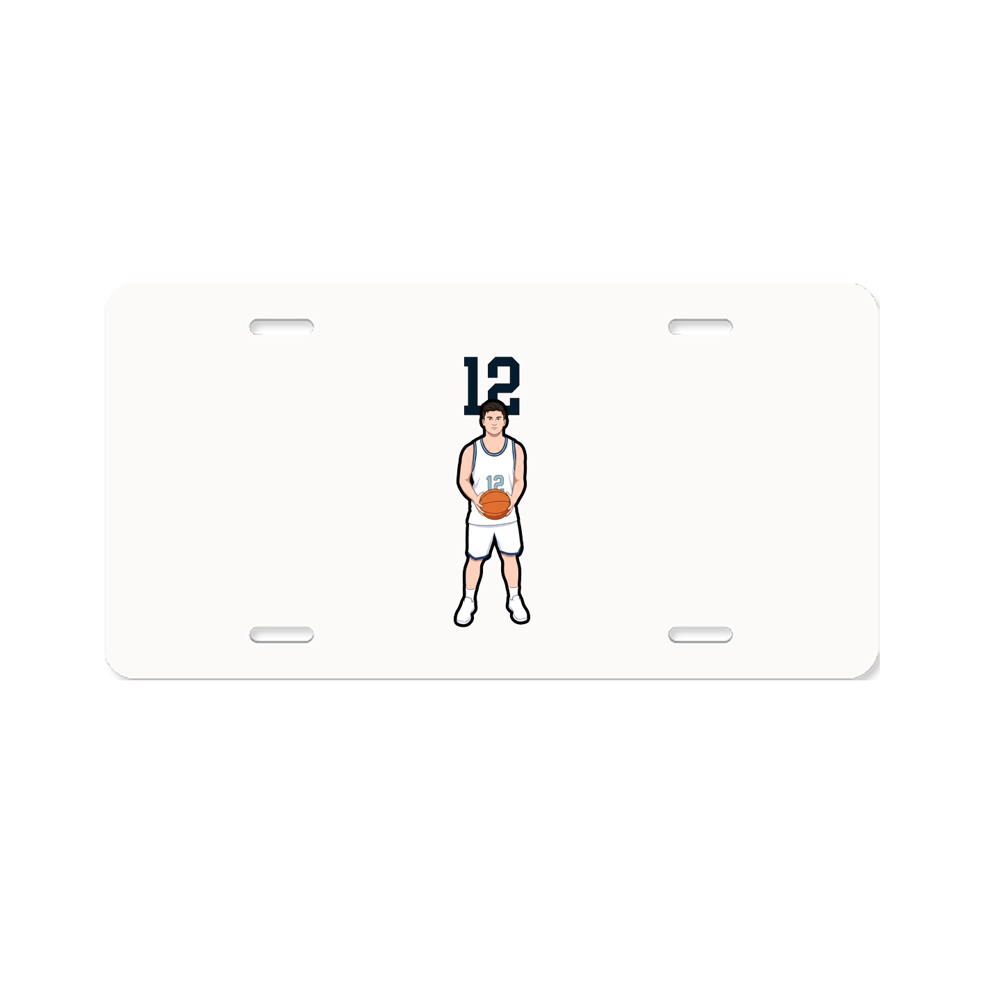 License Plate — Number Top in Classic