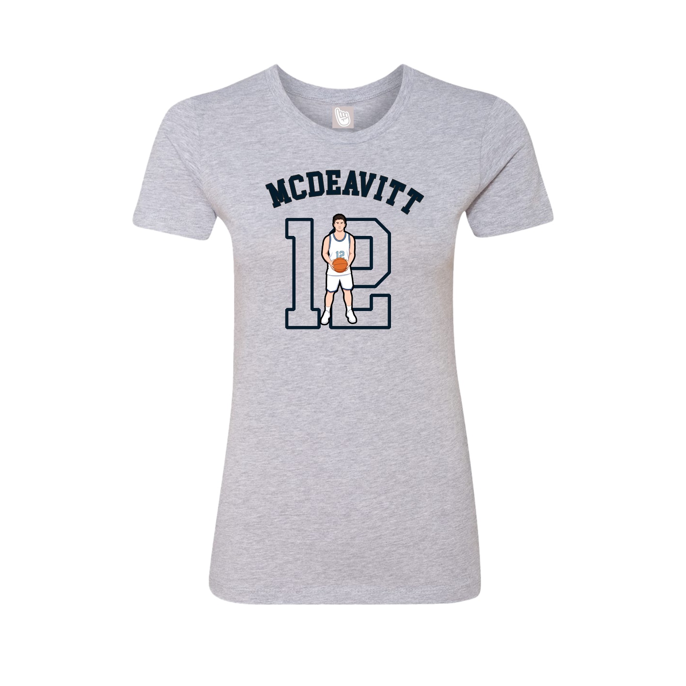 Fitted Women's Tee — Shirsey Arch in Grey