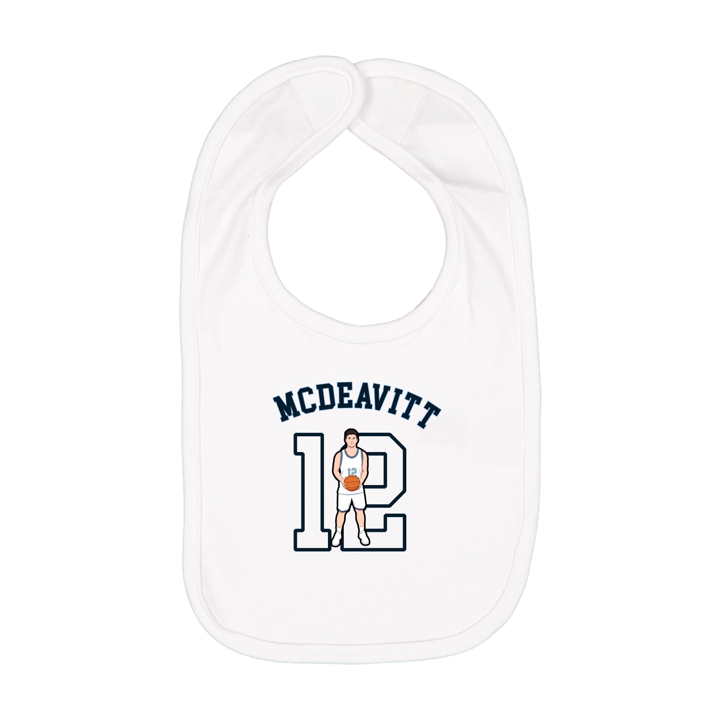 Infant Bib — Shirsey Arch in White