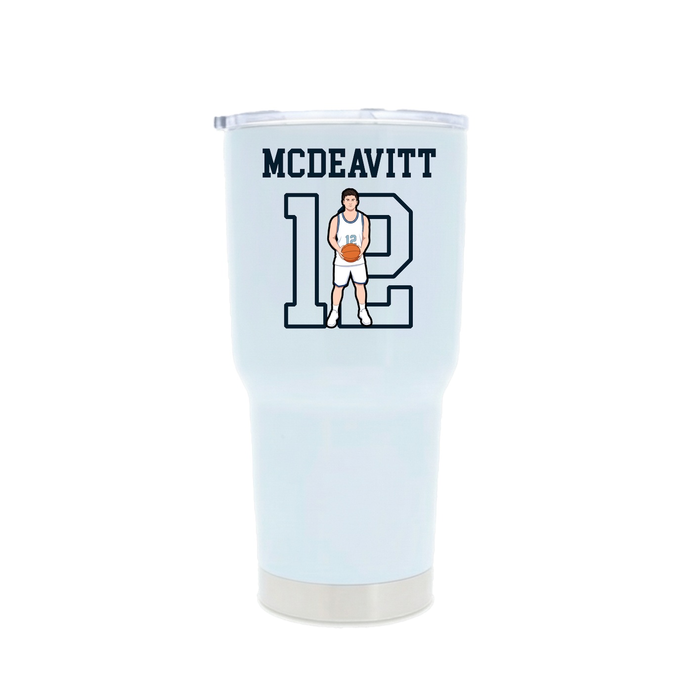 30oz Stainless Steel Tumbler — Shirsey in White