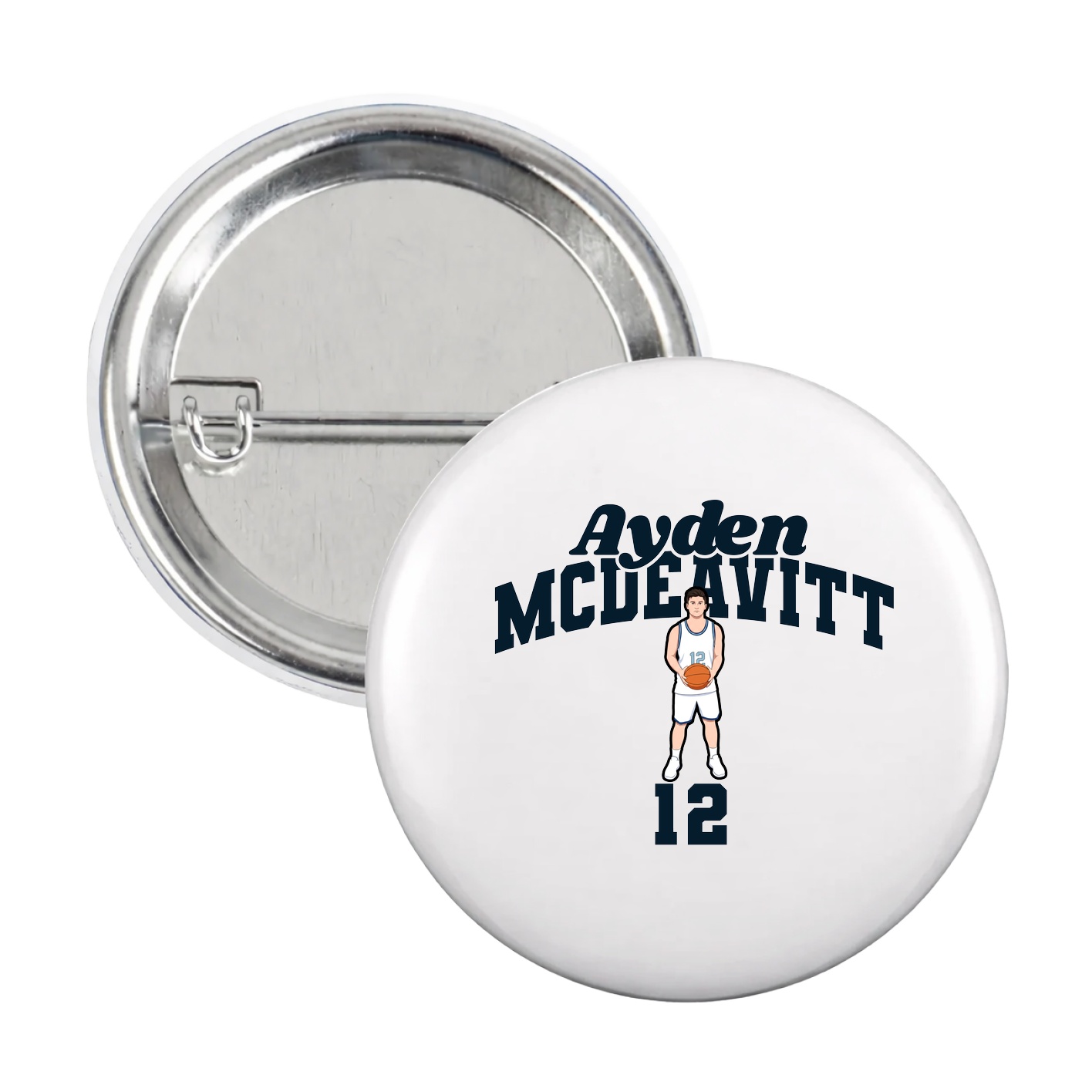 Game Day Button — Signature Arch in White