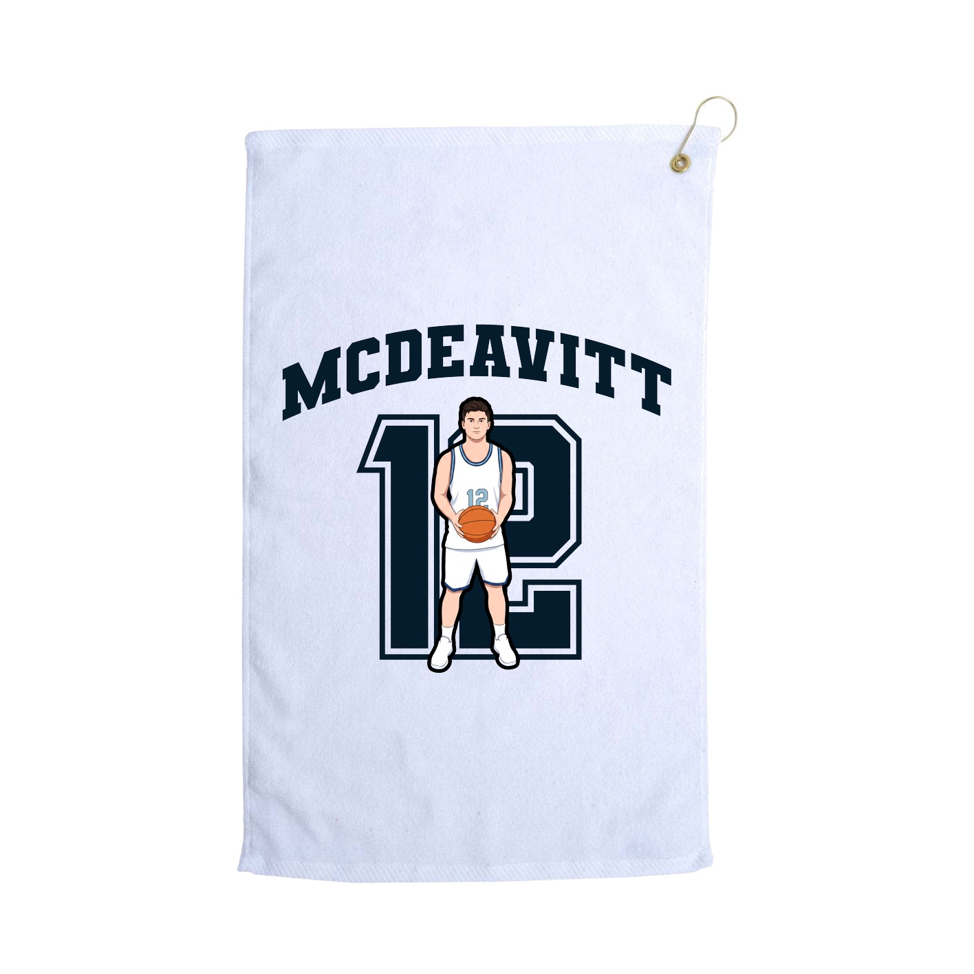 Golf Towel — Number in White
