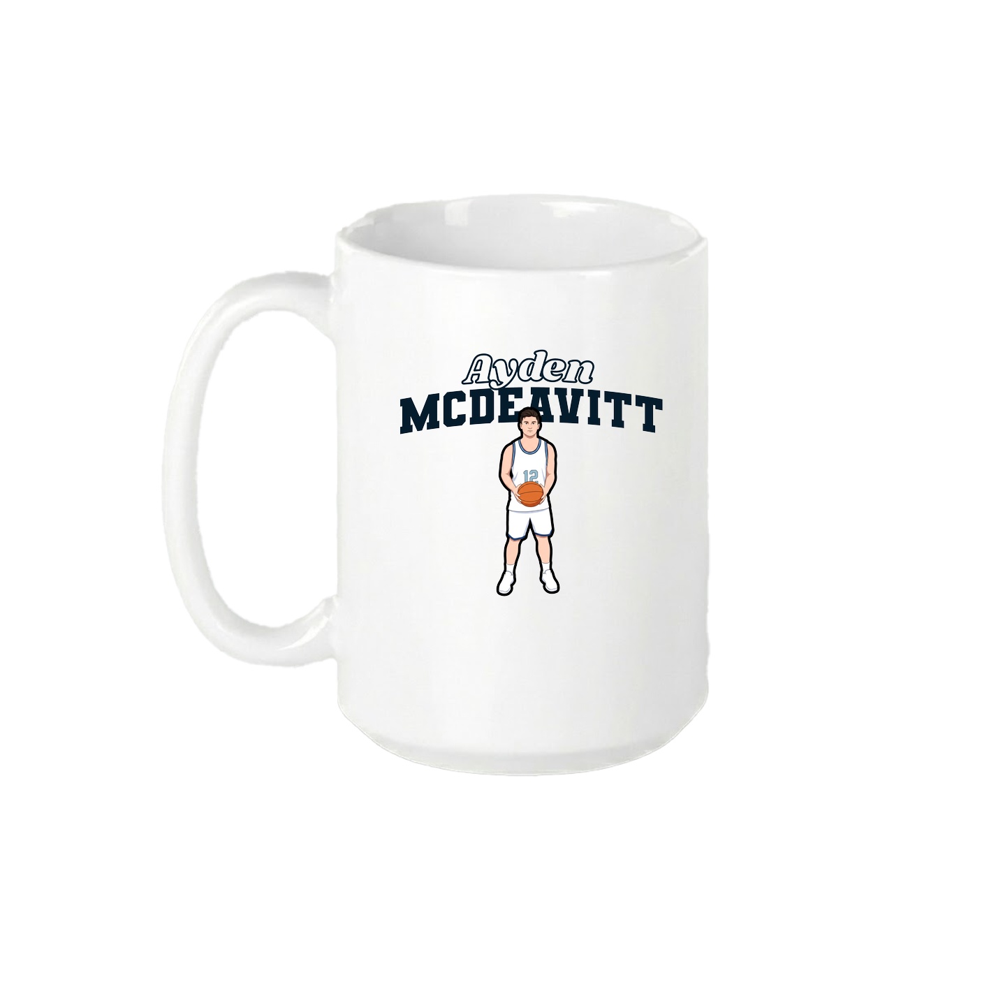15oz Coffee Mug — Name Arch in White