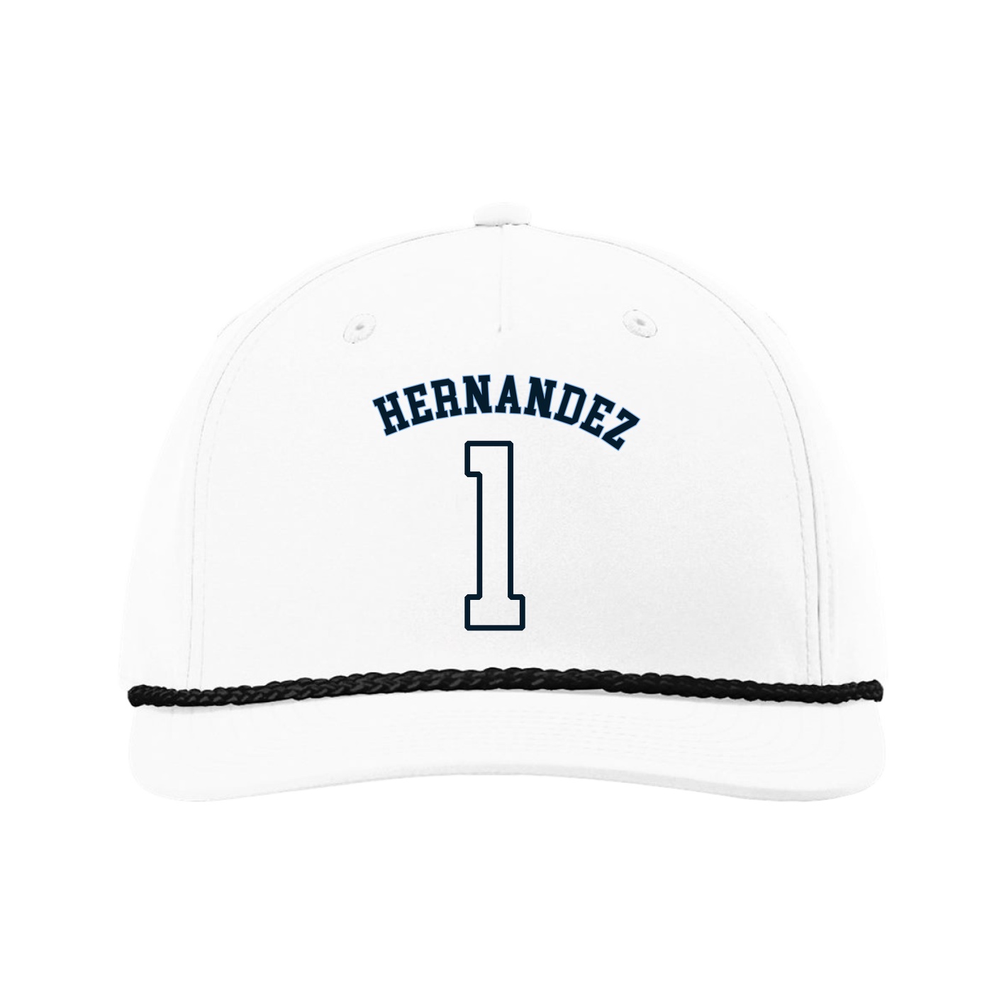 Five-Panel Classic Rope Cap — Shirsey Arch in White