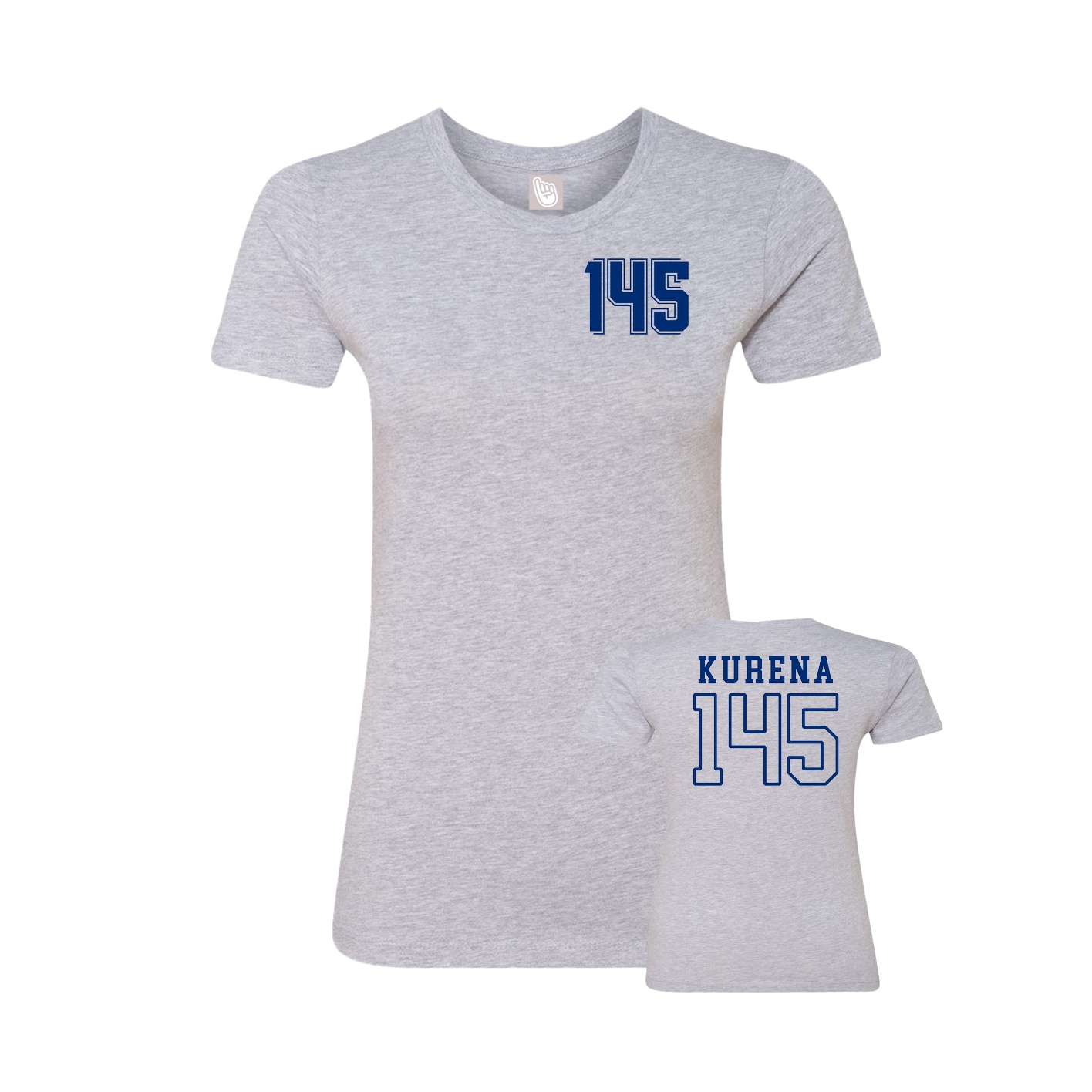 Womens Tee — Chest Back in Grey