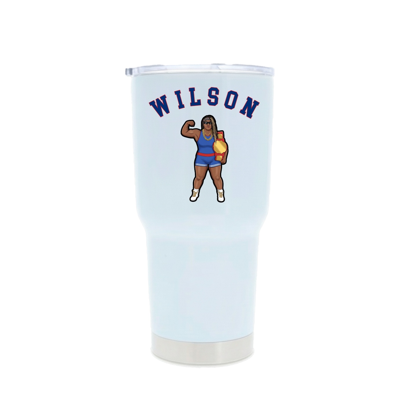 30oz Stainless Steel Tumbler — Shirsey Arch in White