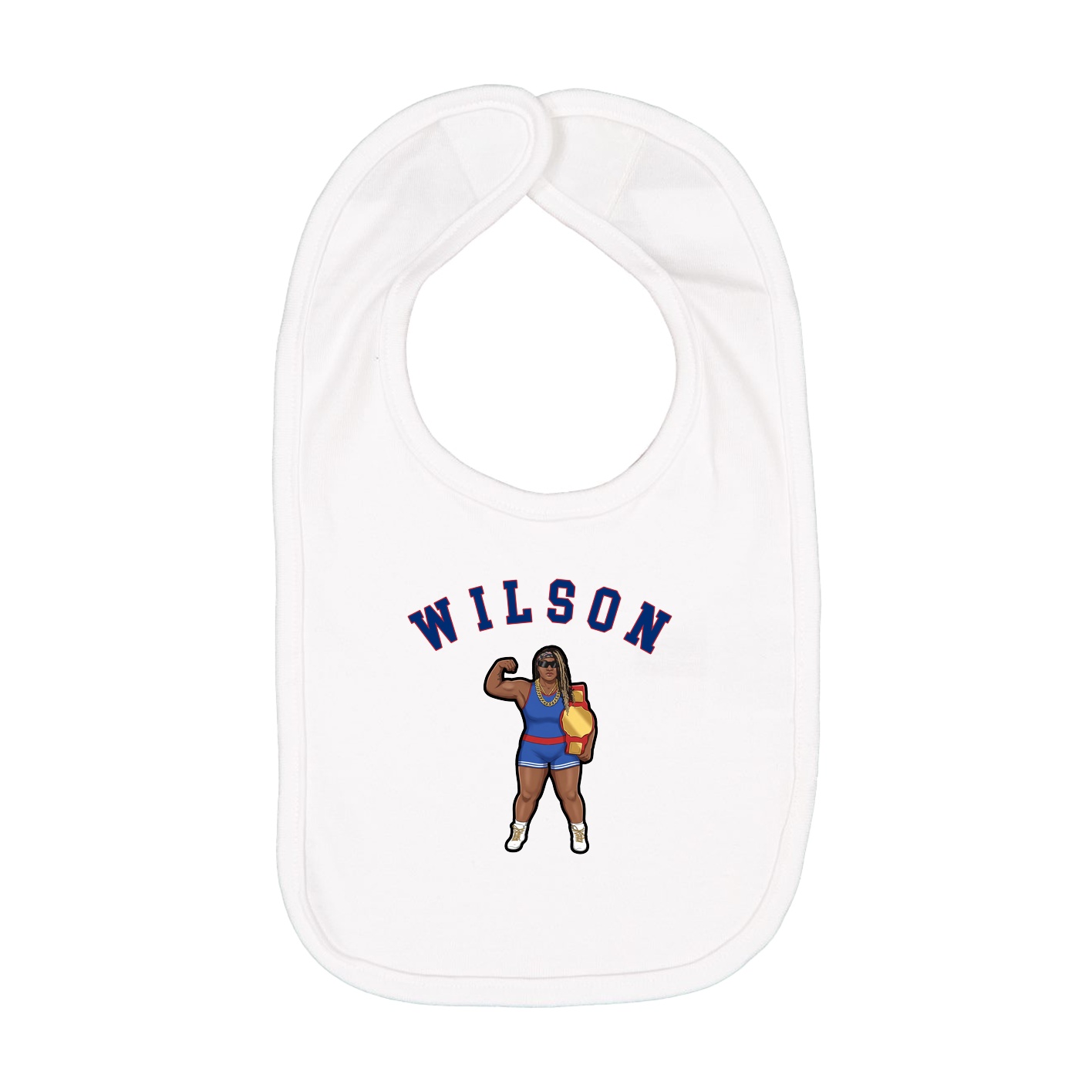 Infant Bib — Shirsey Arch in White