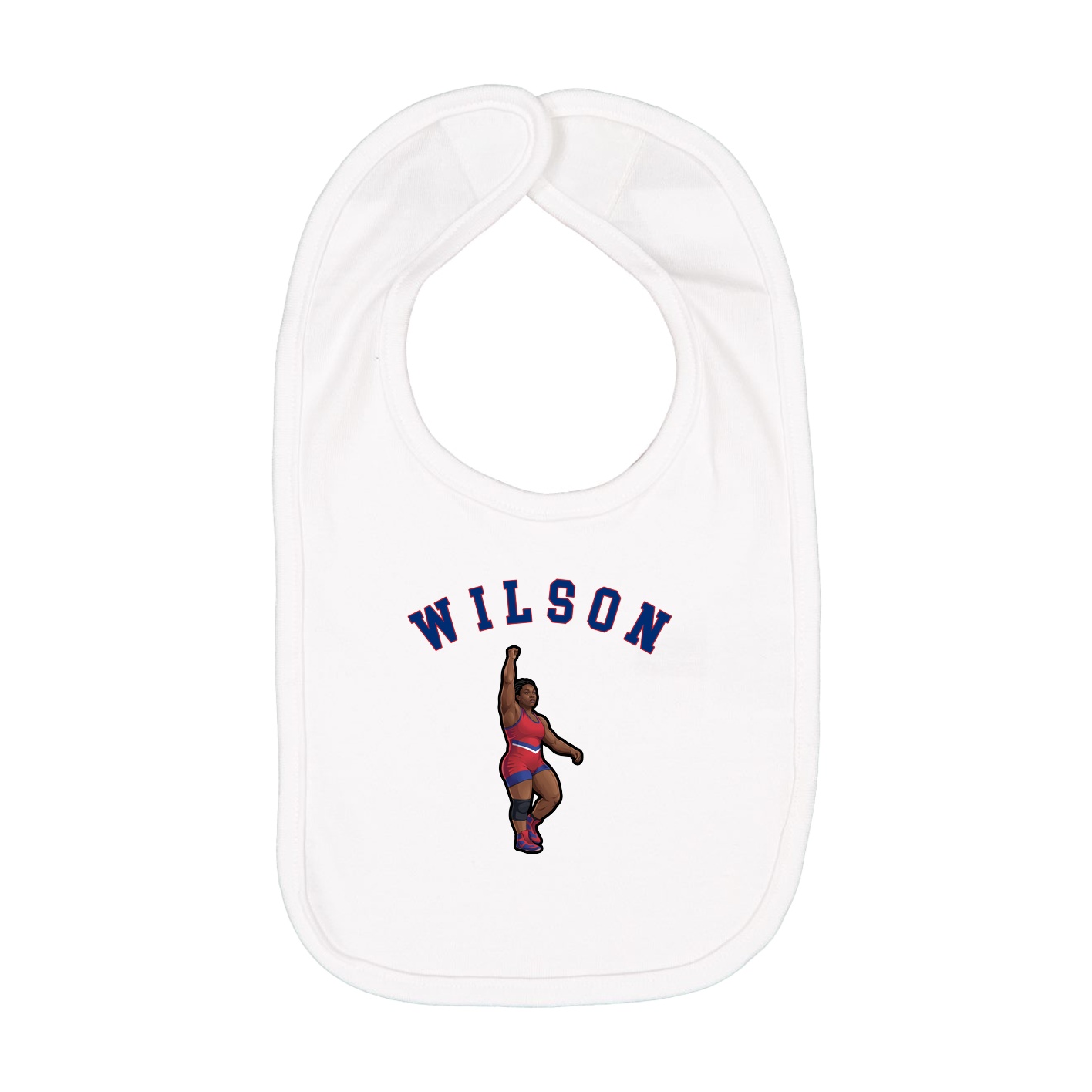 Infant Bib — Shirsey Arch in White