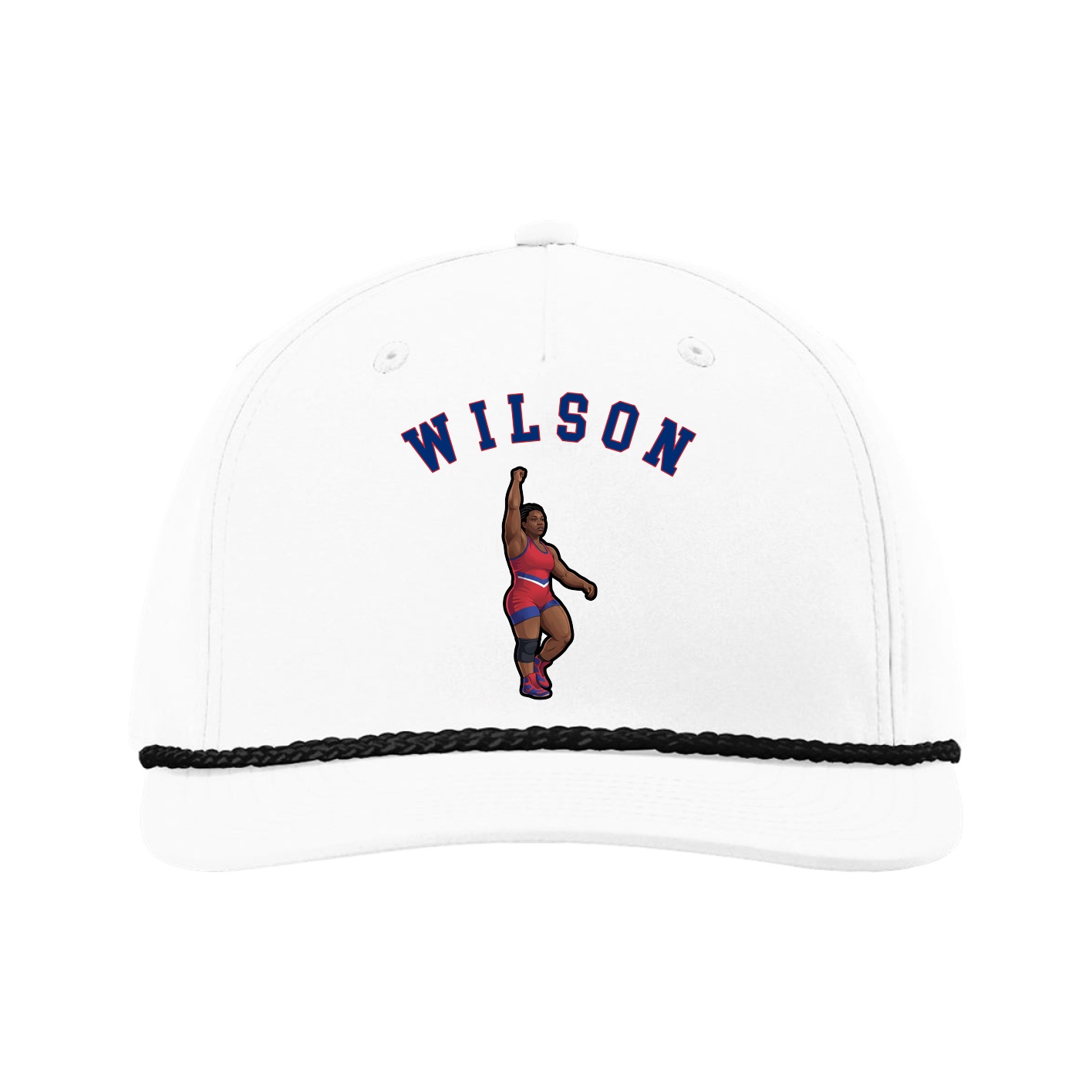 Five-Panel Classic Rope Cap — Shirsey Arch in White