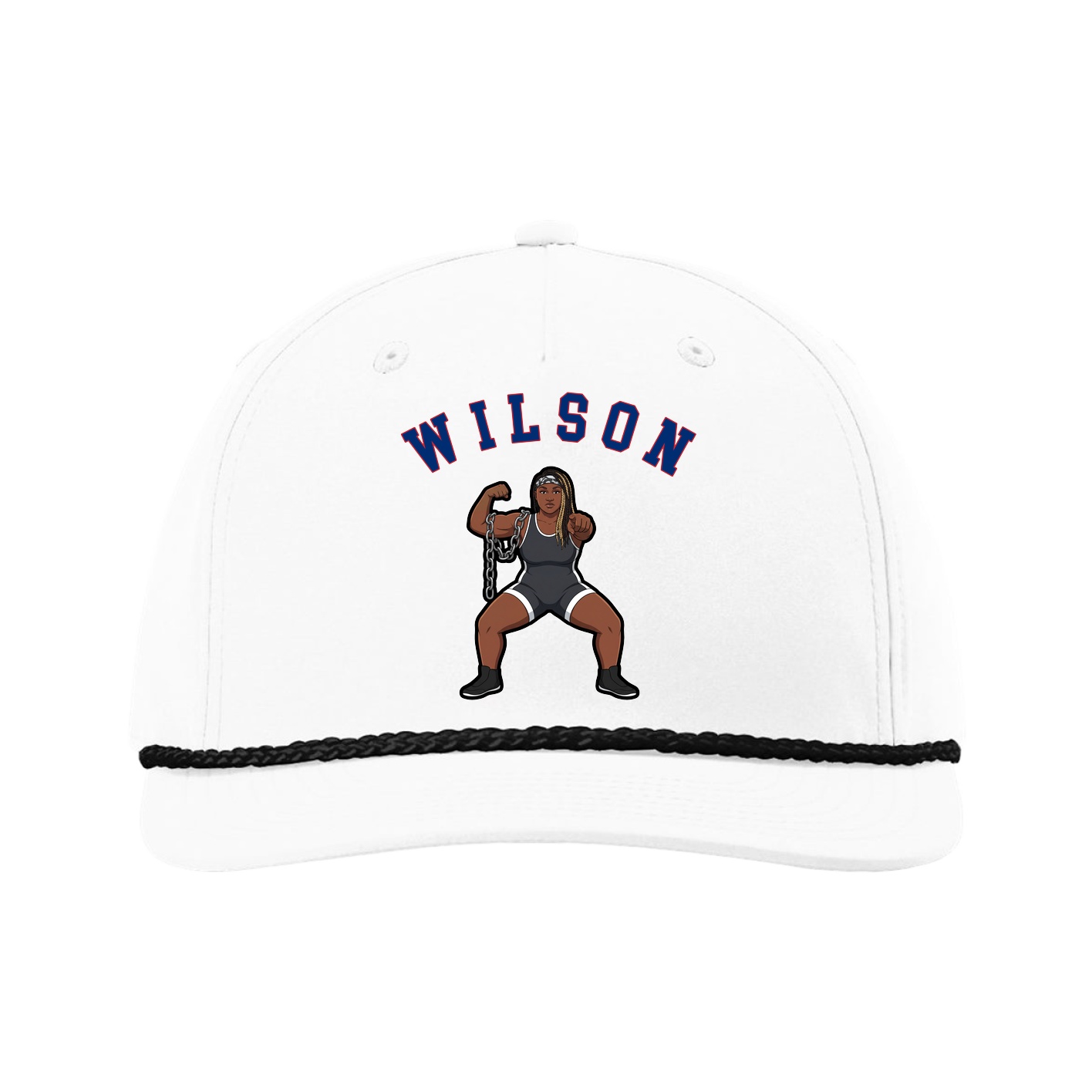 Five-Panel Classic Rope Cap — Shirsey Arch in White