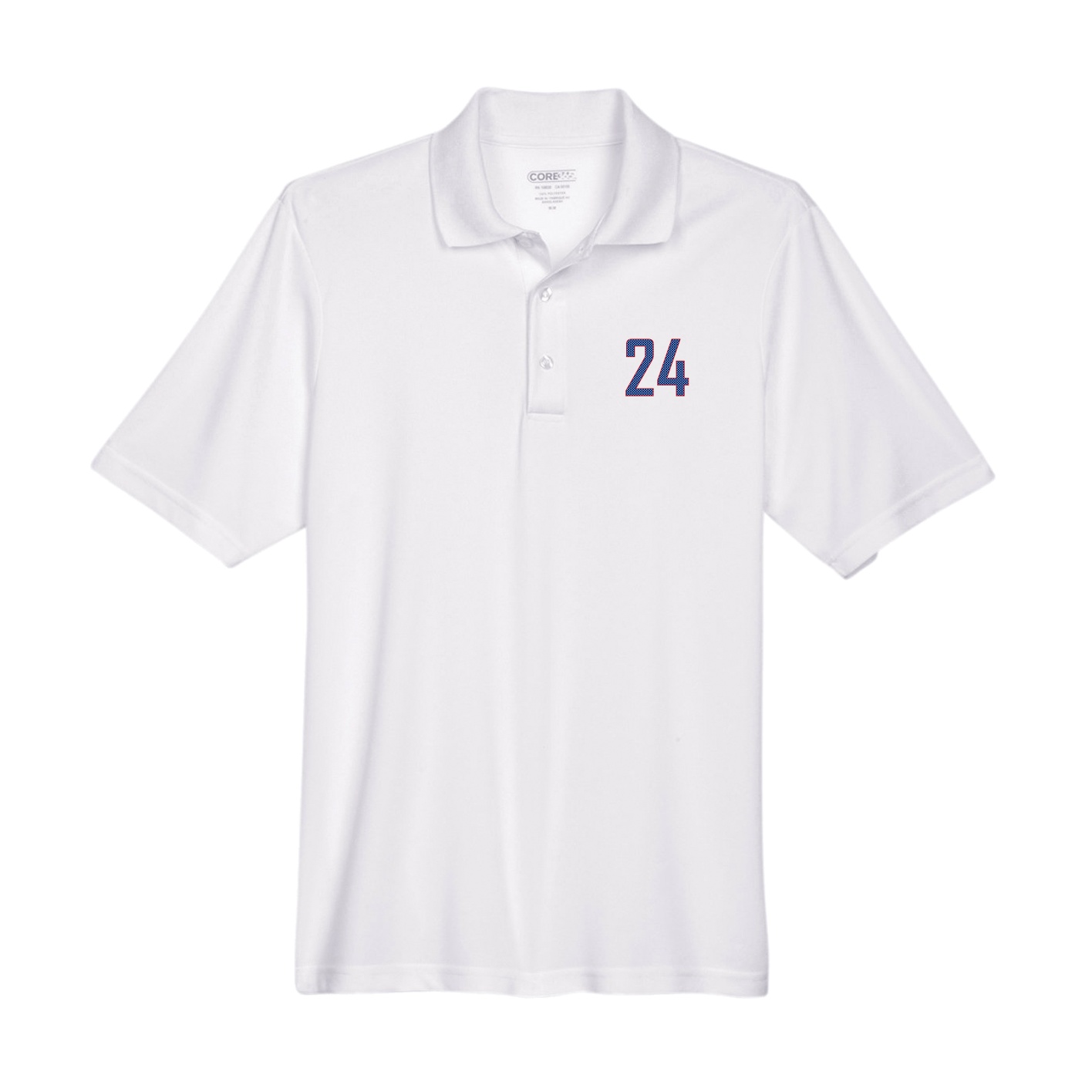 Performance Polo — Front Shirsy in White