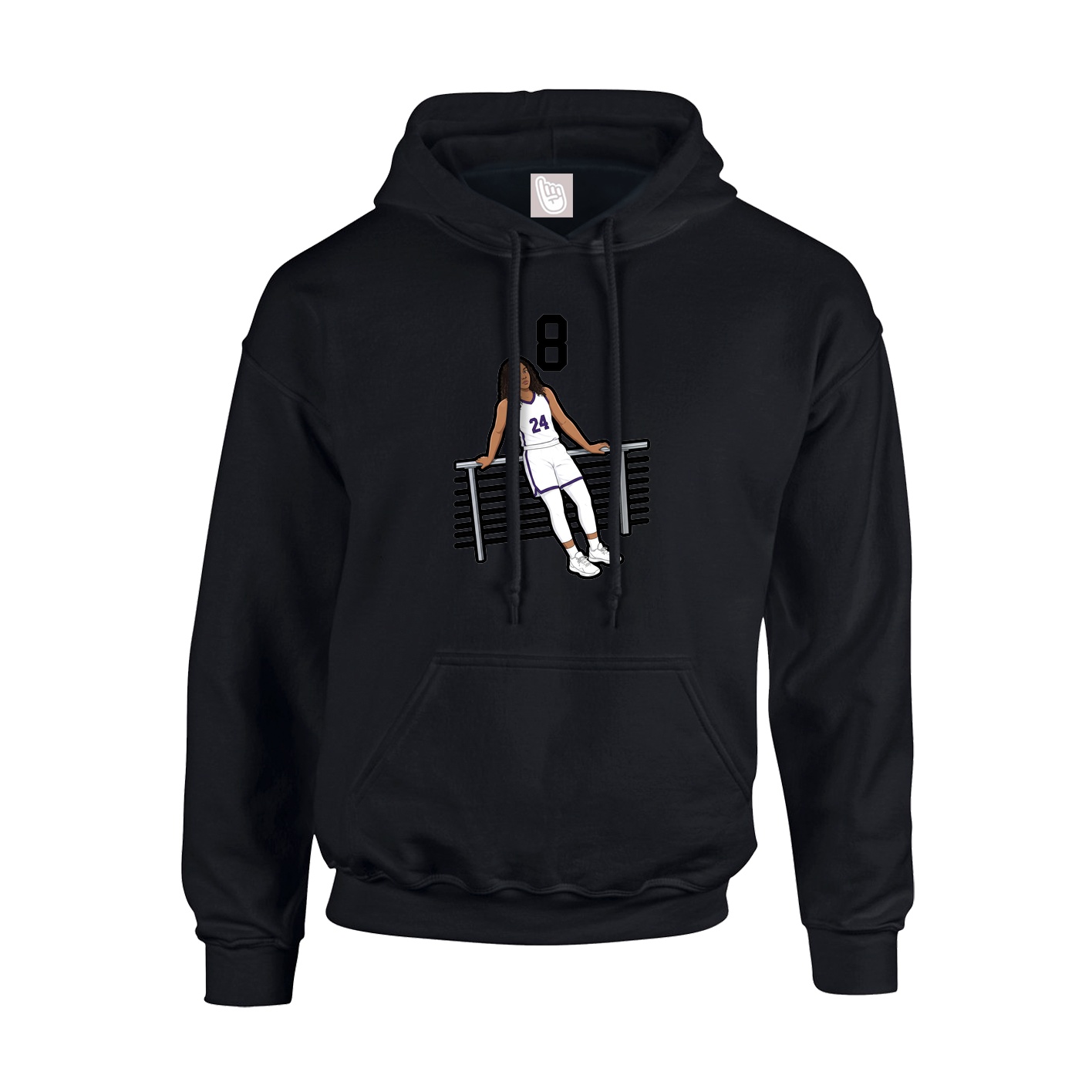 Hoodie — Number Top in Black