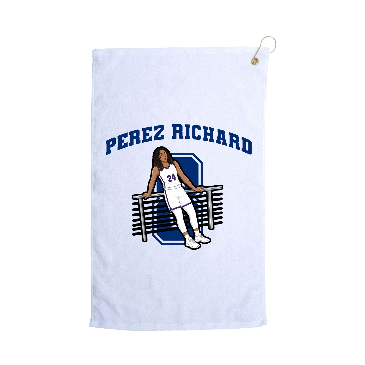 Golf Towel — Number in White