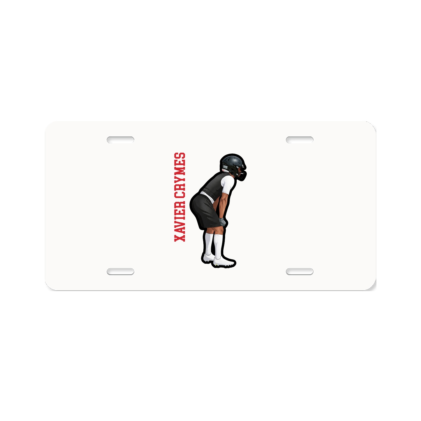 License Plate — Name Vertical in Classic