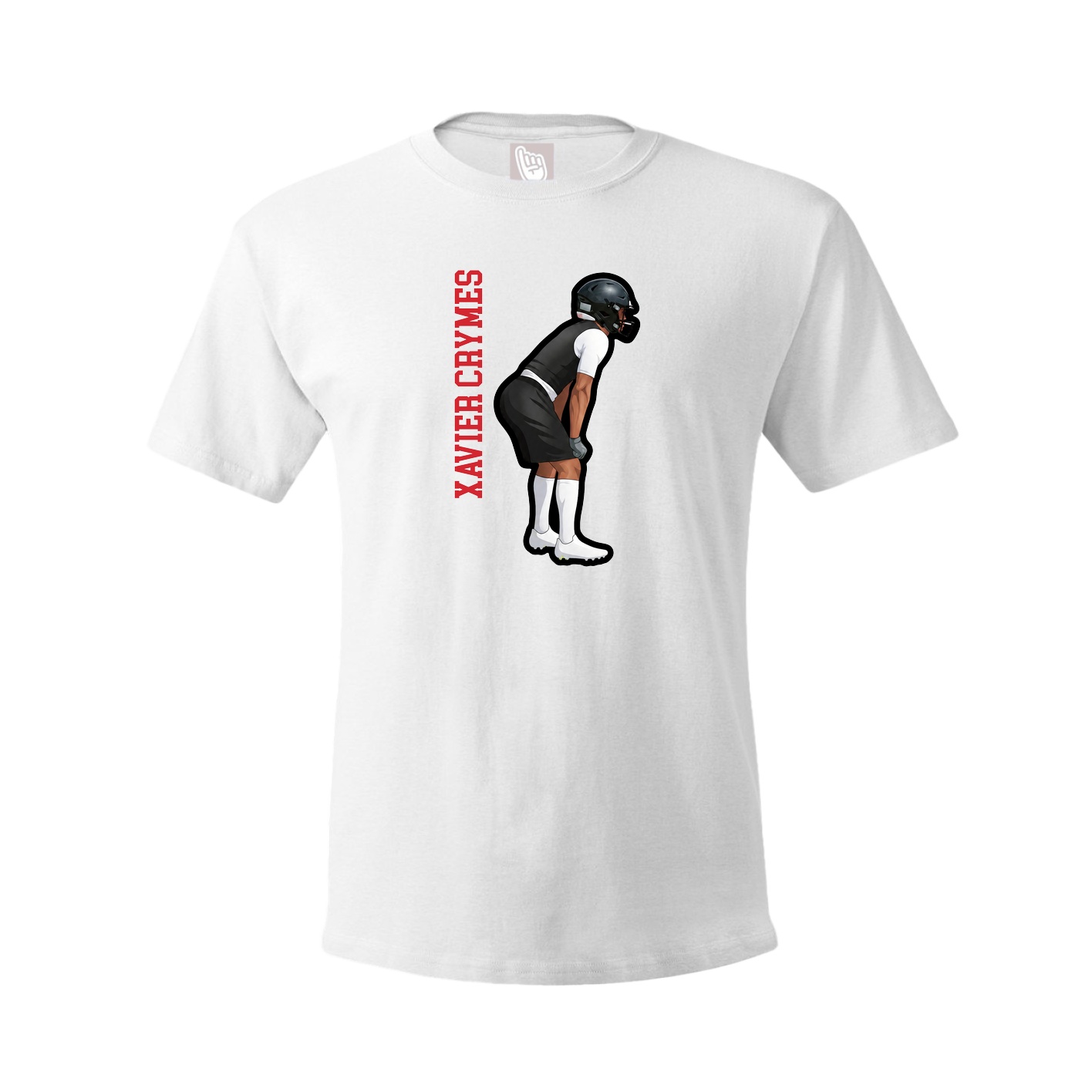 Tee — Name Vertical in White