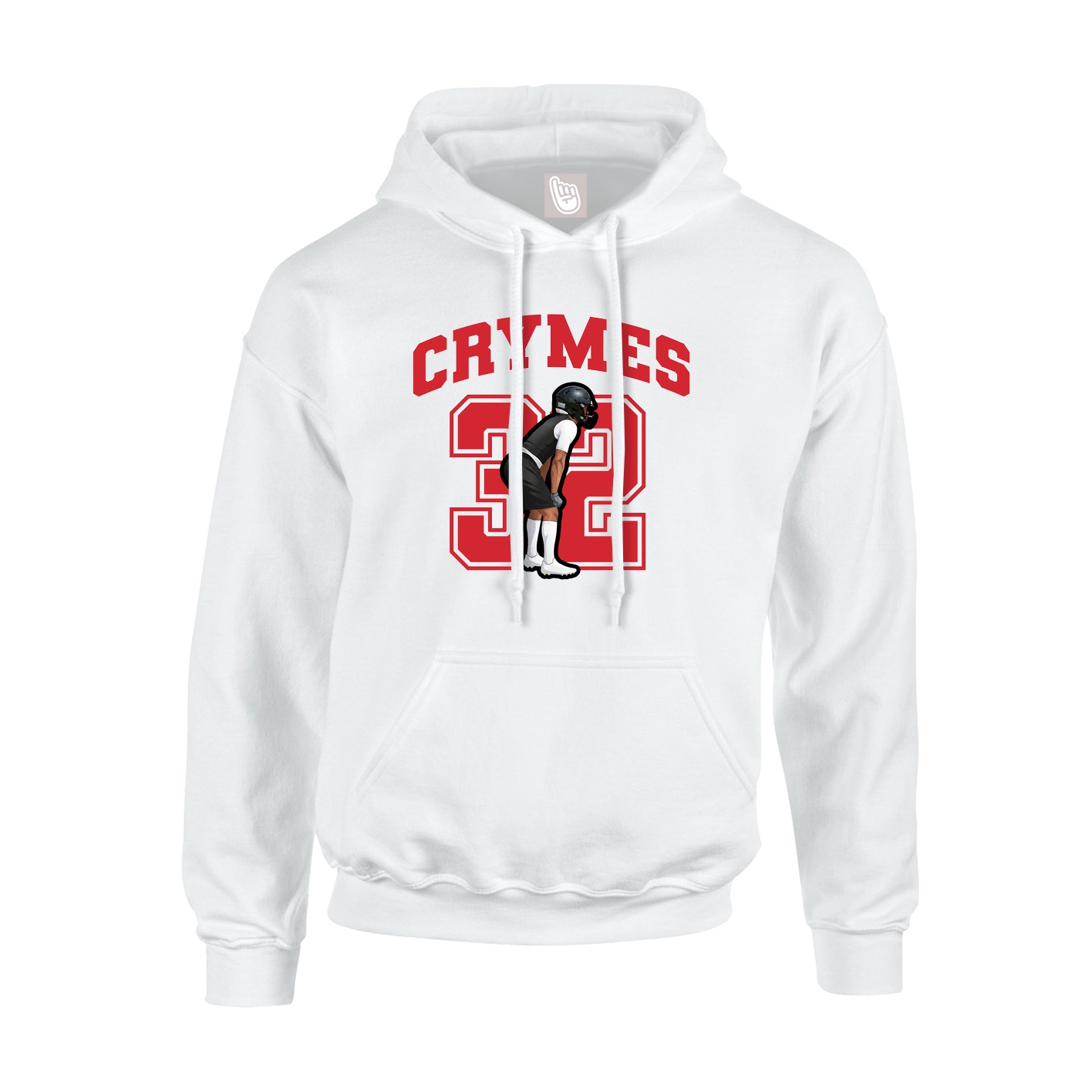 Hoodie — Number in White
