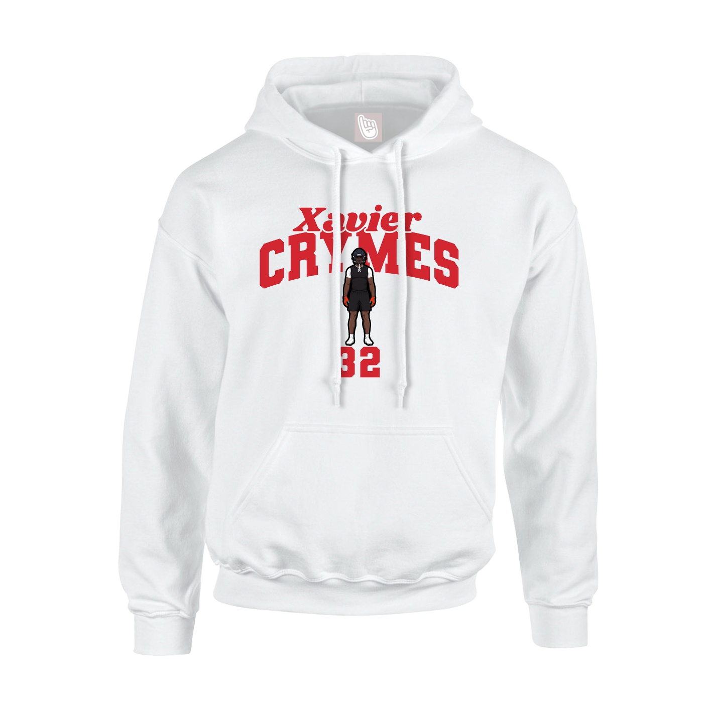 Youth Hoodie — Signature Arch in White