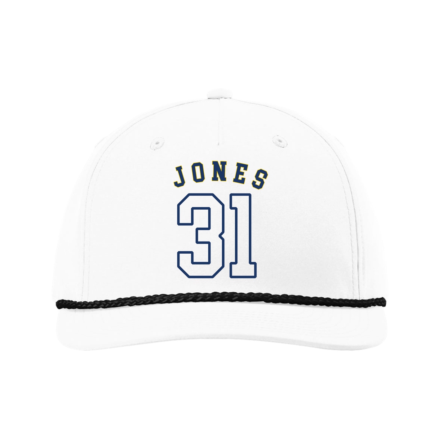 Five-Panel Classic Rope Cap — Shirsey Arch in White