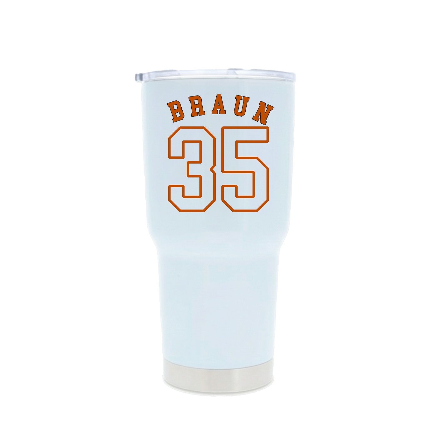 30oz Stainless Steel Tumbler — Shirsey Arch in White