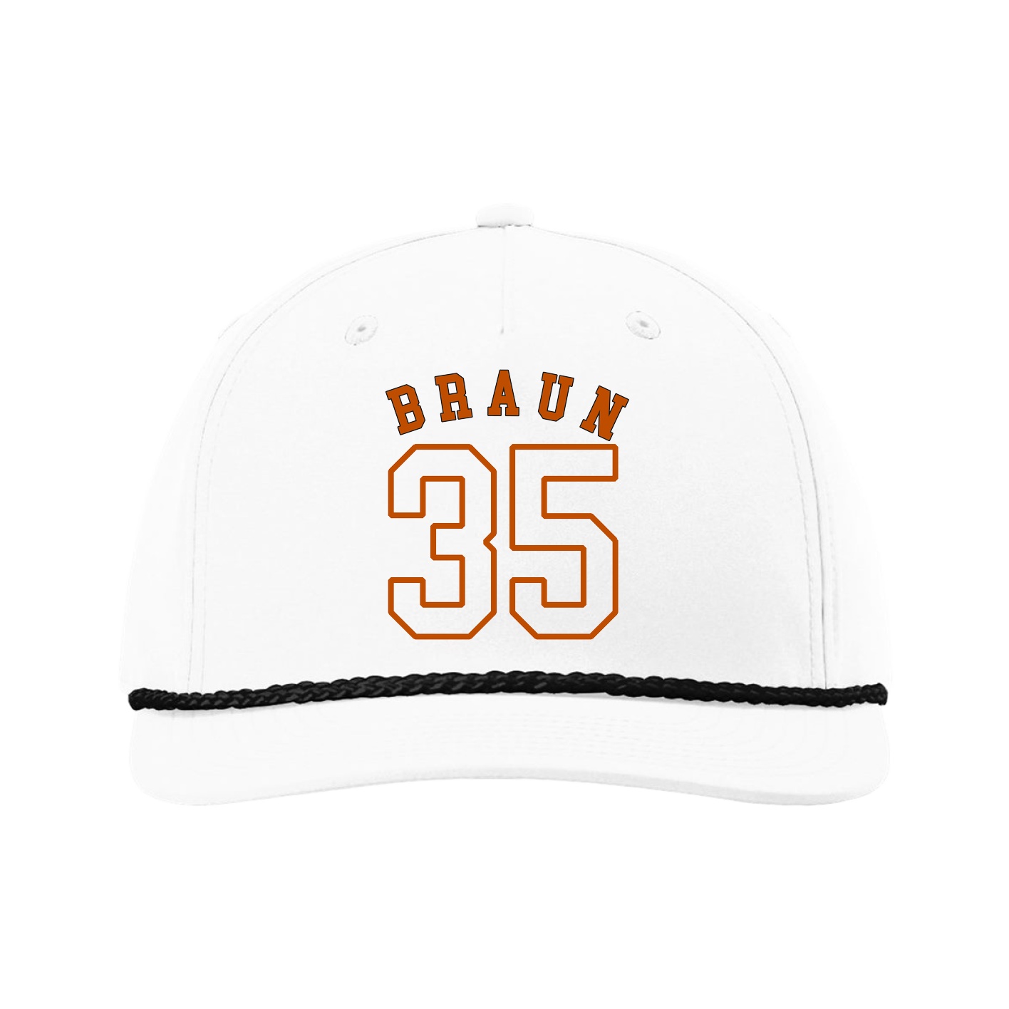 Five-Panel Classic Rope Cap — Shirsey Arch in White