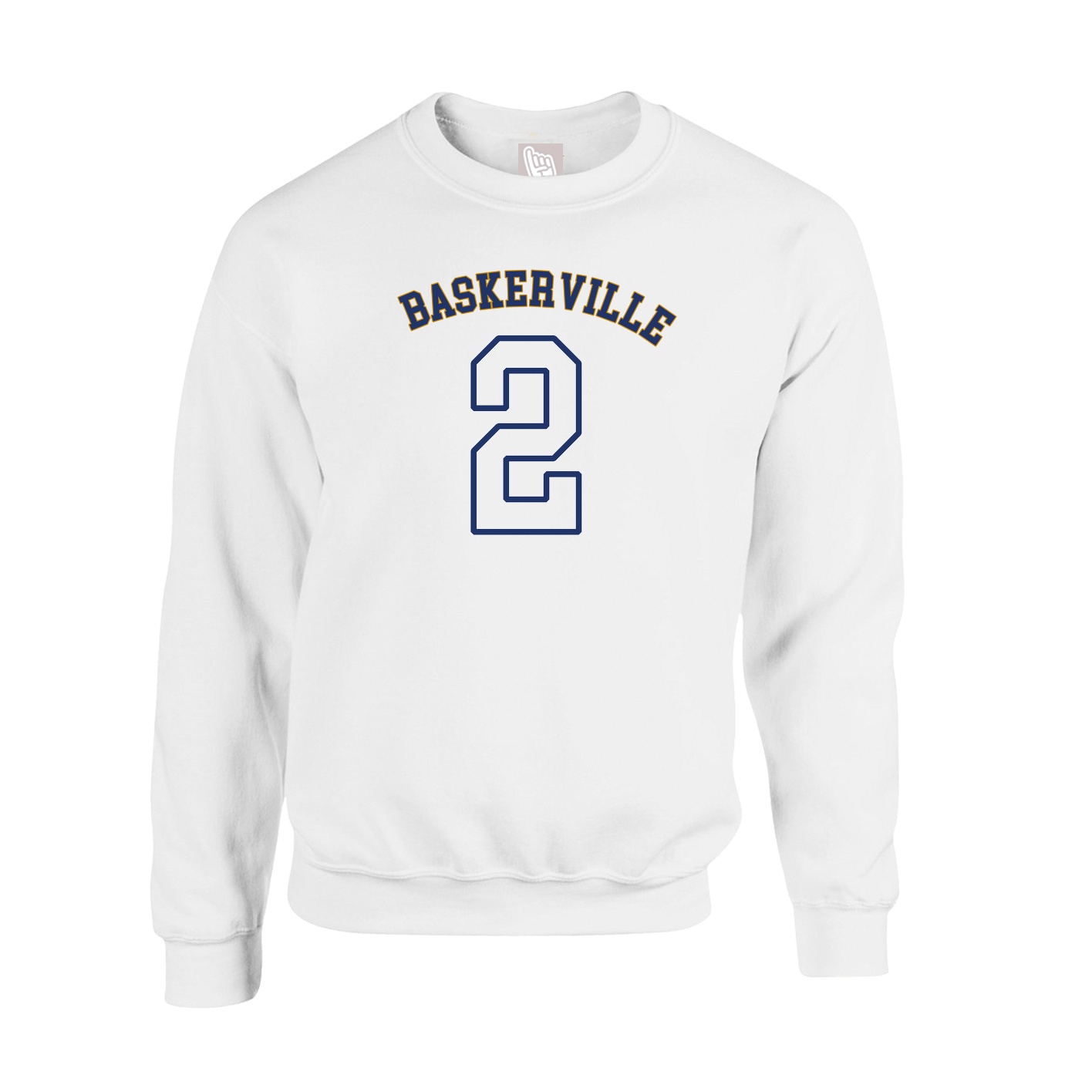Fleece Crew — Shirsey Arch in White