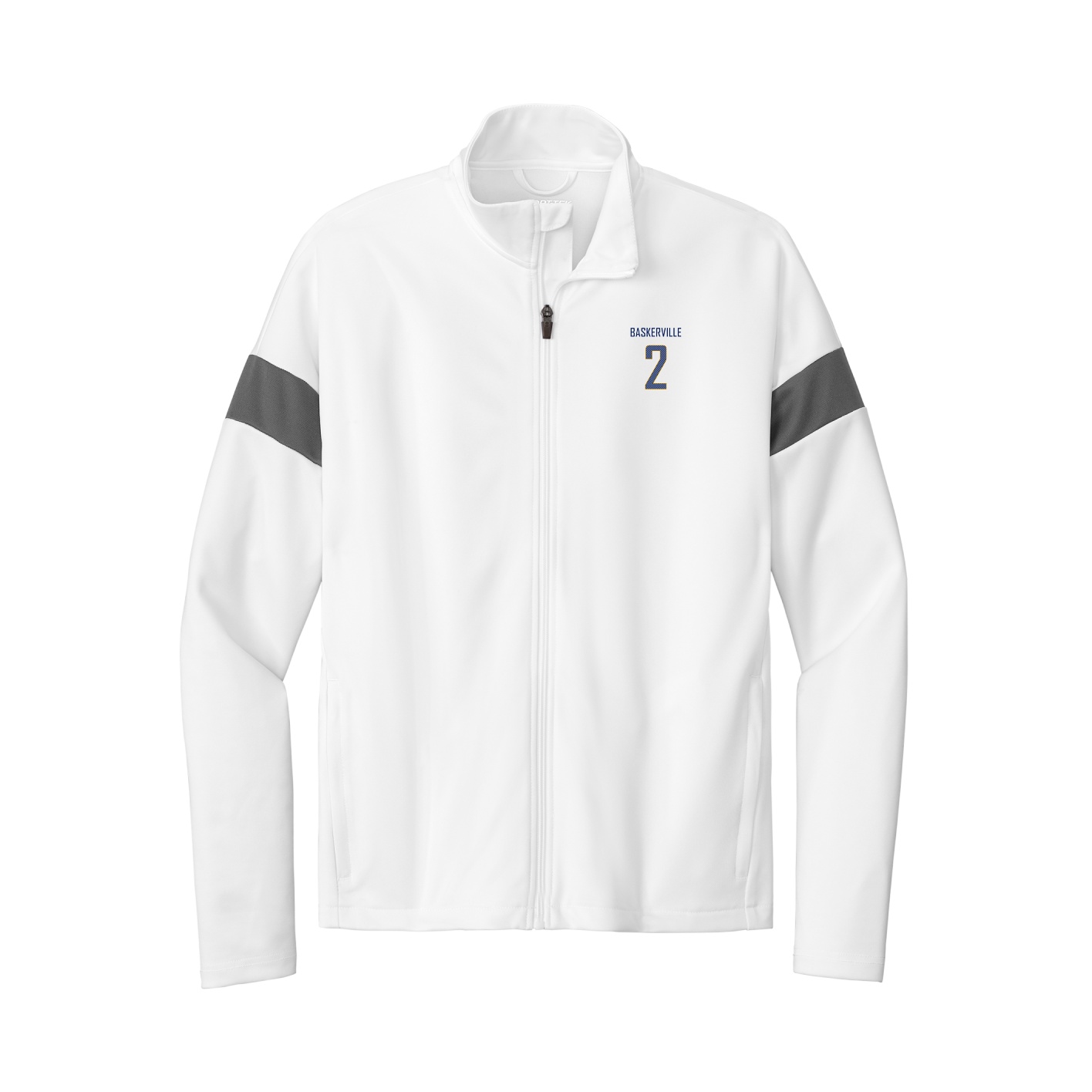 Team Travel Full-Zip Jacket — Mesh Shirsey in White/Grey