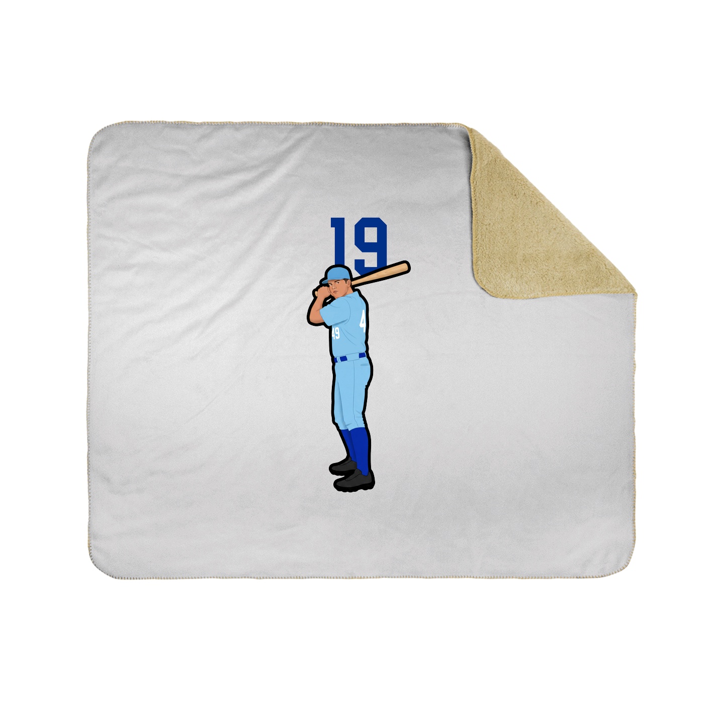 Throw Blanket — Number Top in White