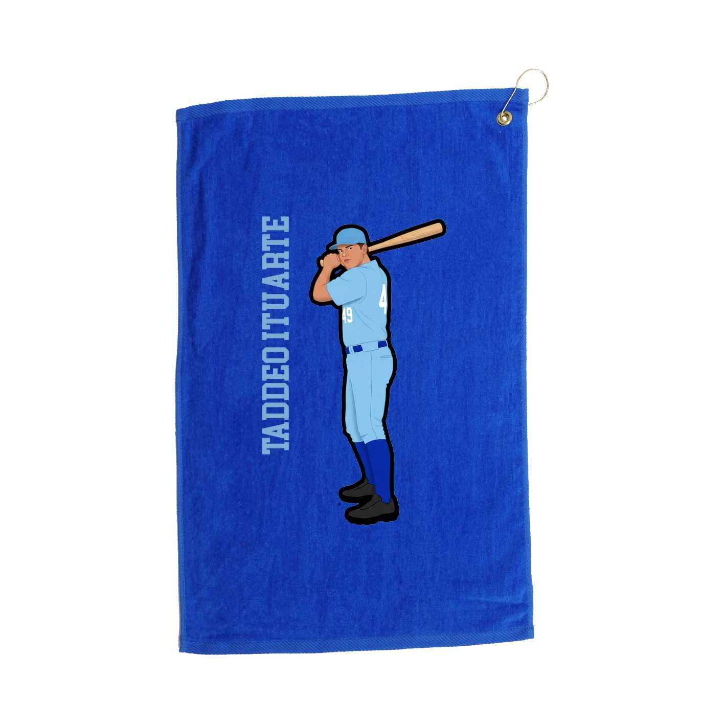 Golf Towel — Name Vertical in Royal