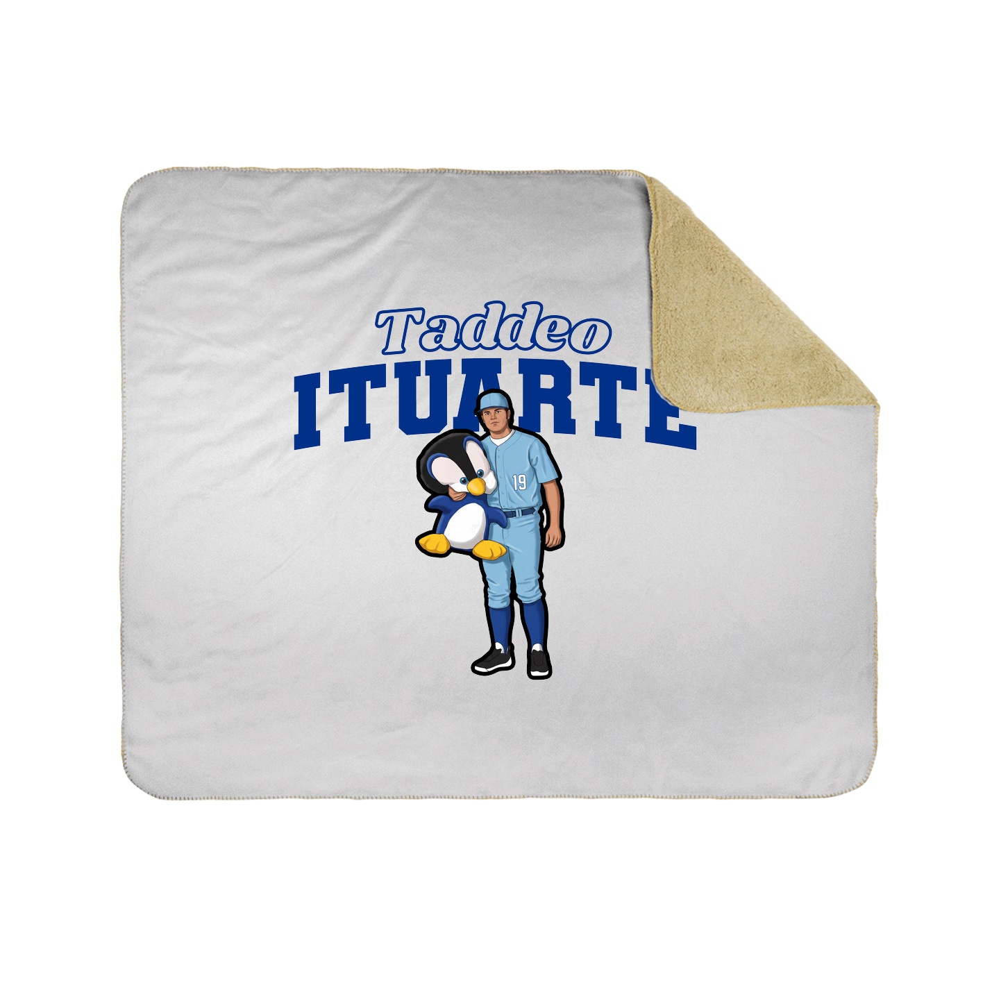 Throw Blanket — Name Arch in White