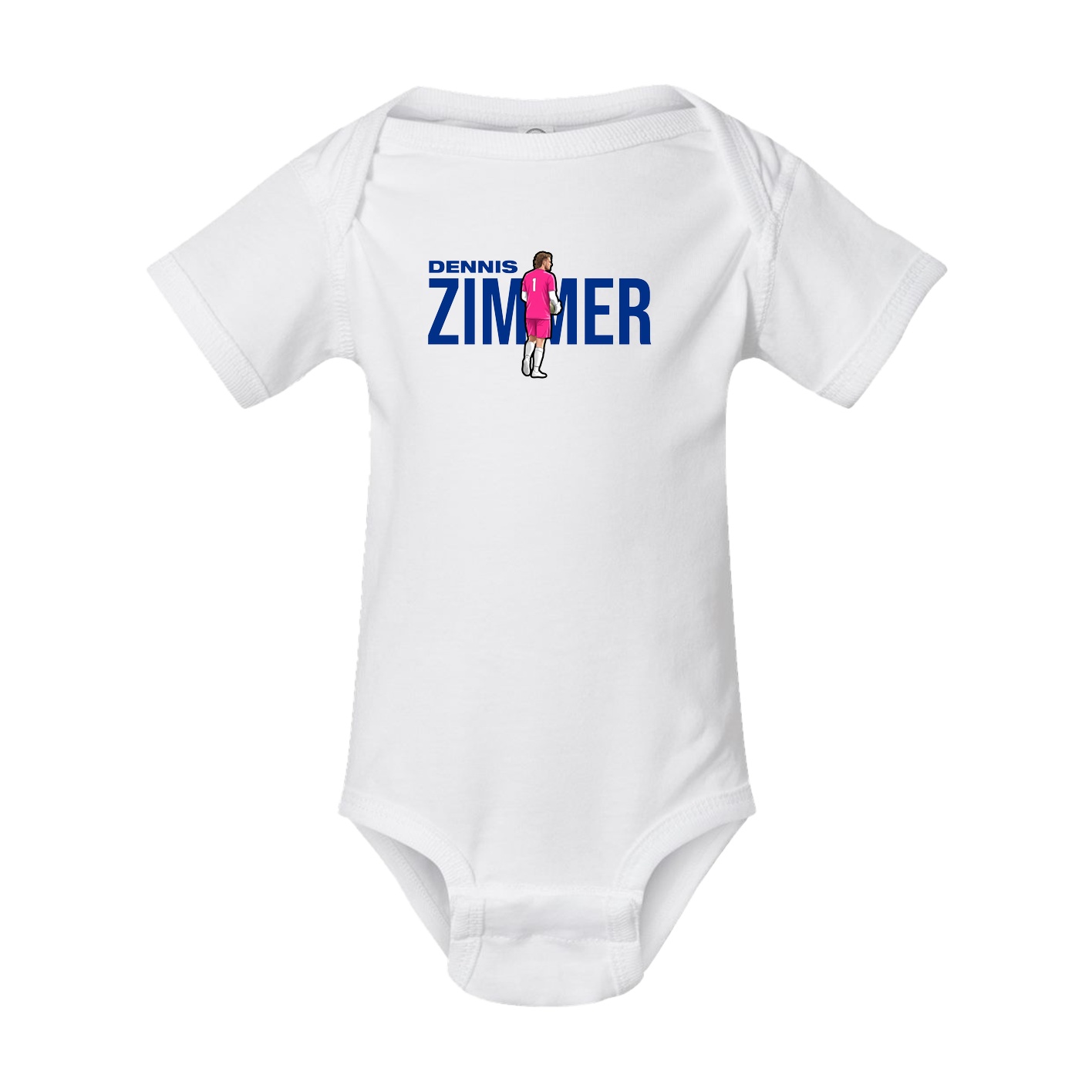 Baby Onesie — Player Name in White