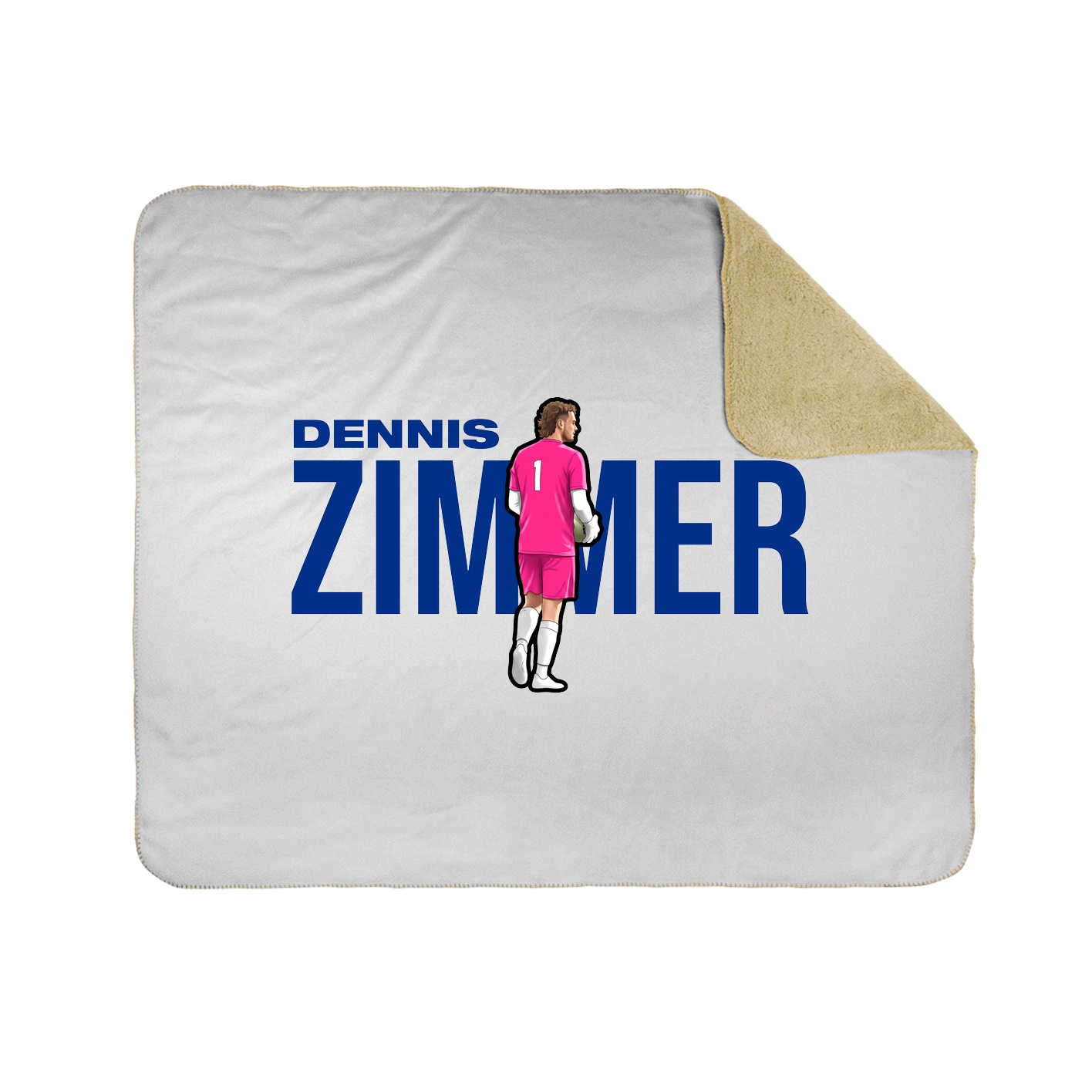 Throw Blanket — Player Name in White