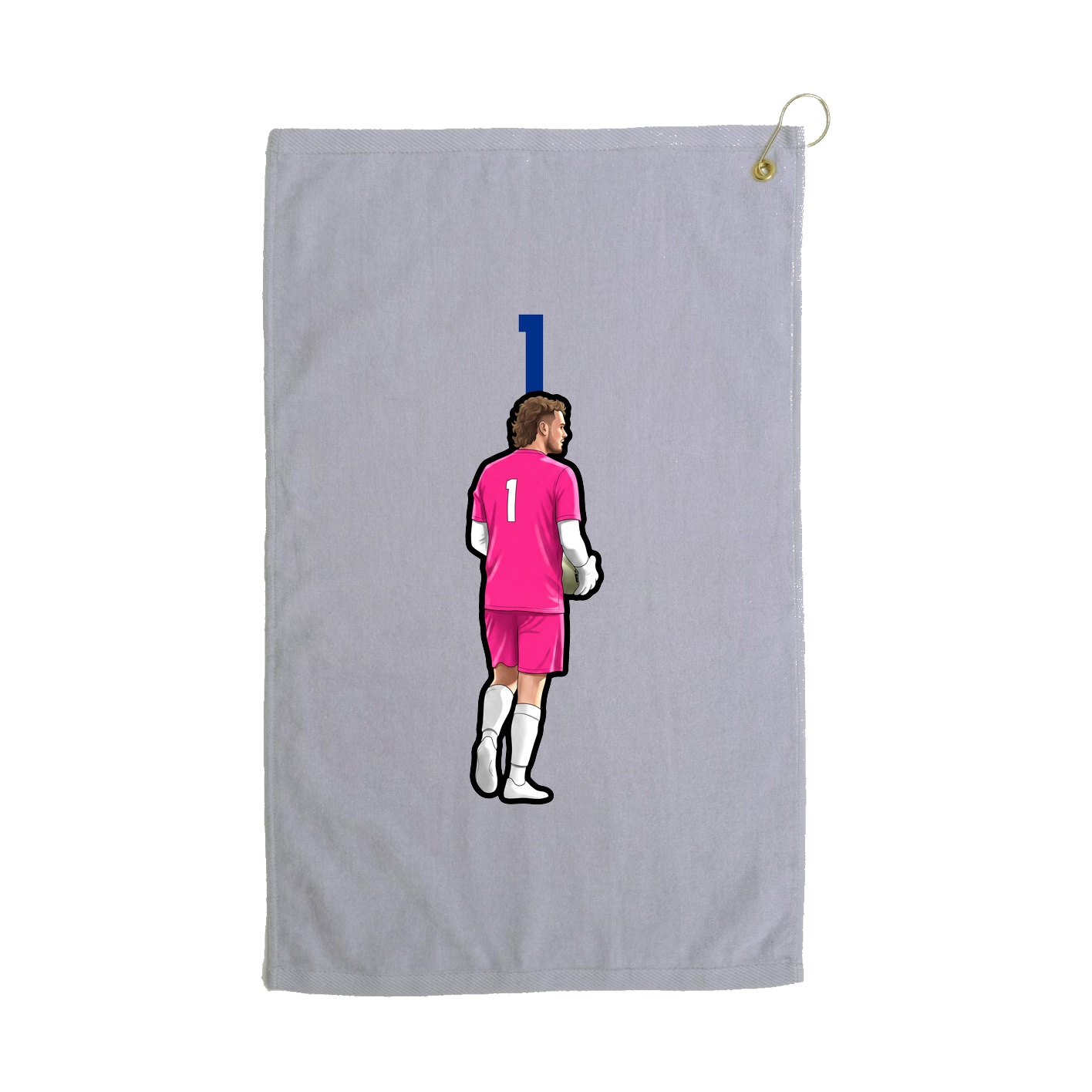Golf Towel — Number Top in Grey