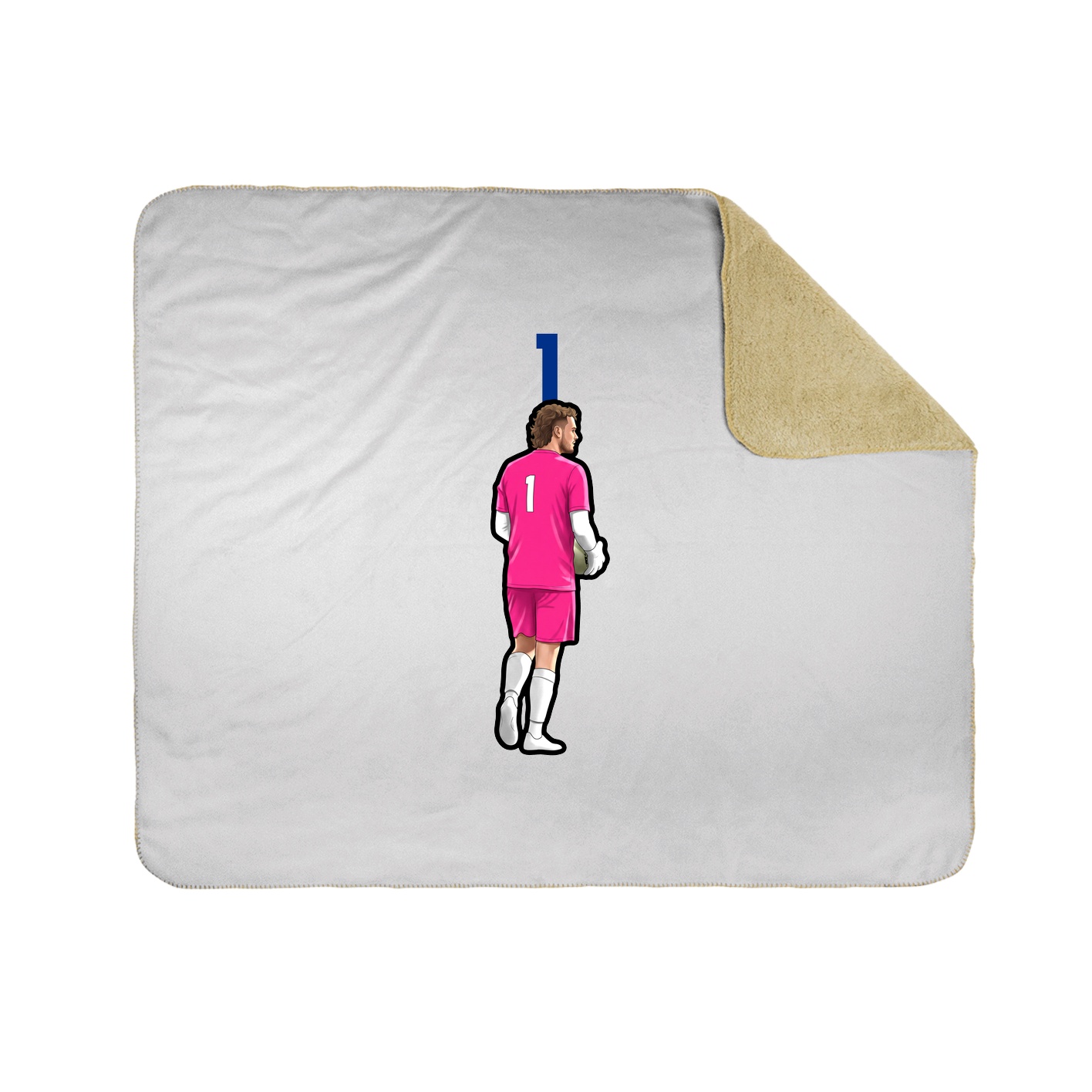 Throw Blanket — Number Top in White